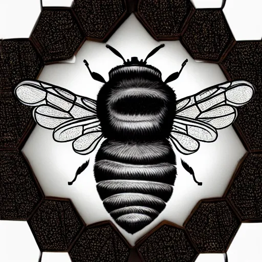 Create an artistic image of a bee dressed as an Arabic
