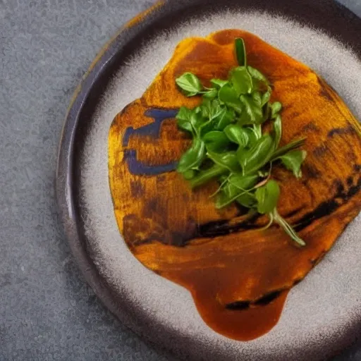 "Generar una imagen de alta calidad de un tamal vegano servido en un plato de cerámica rústica, adornado con perejil fresco, con un fondo de una mesa de madera en un ambiente acogedor. El tamal debe ser de color dorado y parecer jugoso y apetitoso. El vapor debe estar saliendo de él, indicando que está caliente y recién cocinado."