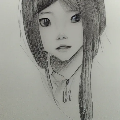风筝 女孩 动漫, Pencil Sketch, Cartoon