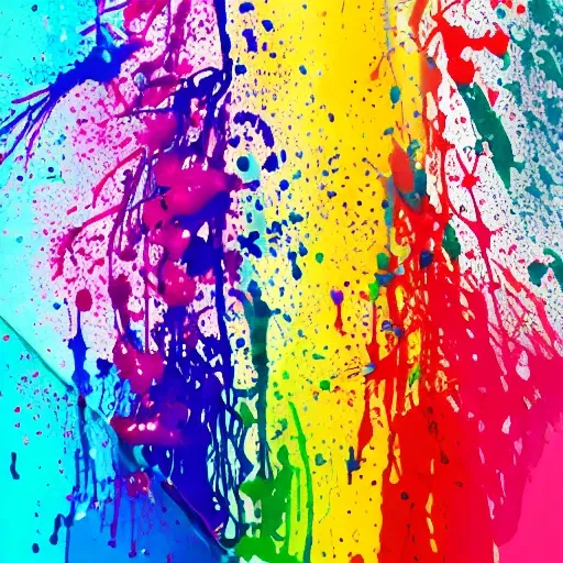 colorful Juice Splattered Girl - Arthub.ai