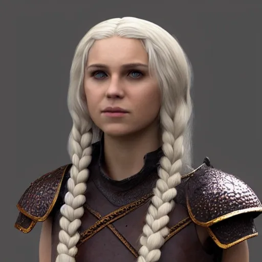 Millie Alock as Rhaenyra Targaryen, 20 years old, 3d, full body view