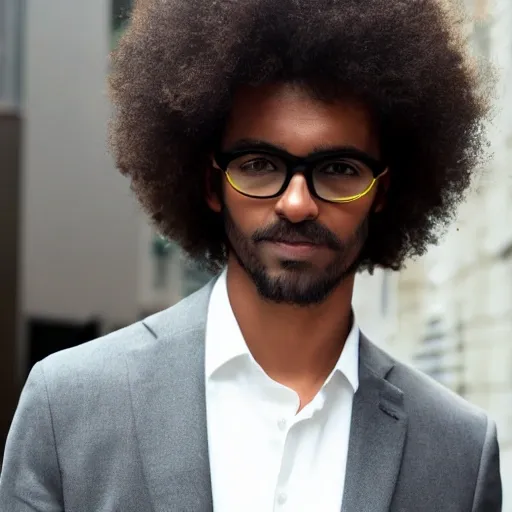 {
"gender": "male",
"skinColor": "dark brown",
"hairstyle": "low-cut afro",
"hairDescription": "neatly trimmed, highlighting natural curls",
"personality": "technology enthusiast",
"accessories": [
{
"type": "glasses",
"style": "round",
"personalityTrait": "intellectual sophistication",
"frameStyle": "sleek and modern"
}
],
"attire": {
"style": "casual",
"theme": "trendy with tech-inspired elements"
}
}, 3D