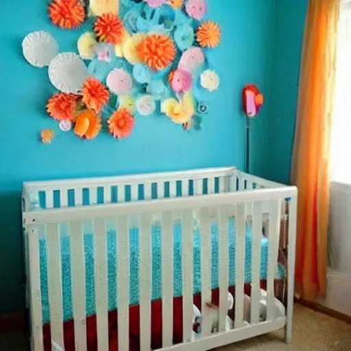 I want a colorful environment for a newborn baby
