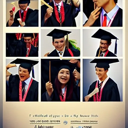 /imagine prompt: A graduation themed poster:: --ar 1:1 --v 5.1