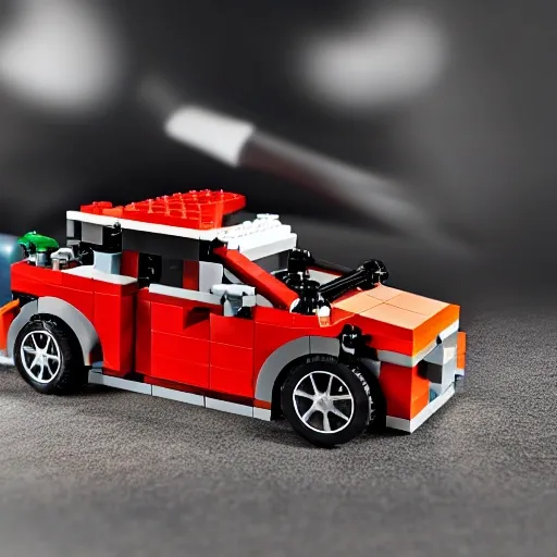 close up of a lego set of a honda 2 0 1 7 hatchback, product pho ...