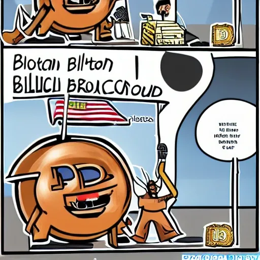 bitcoin flag , Cartoon