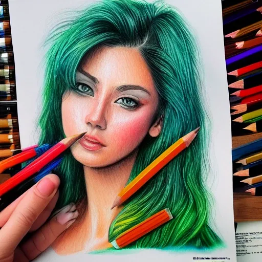 lush Colored pencil art on canson fine paper, highly detailed ...