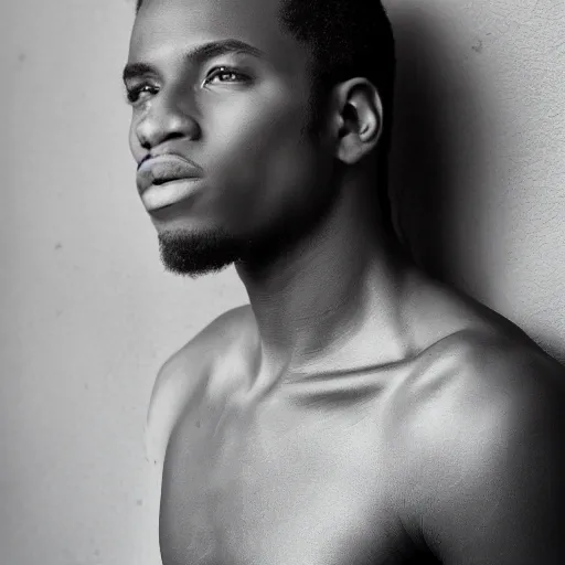 handsome young black male model