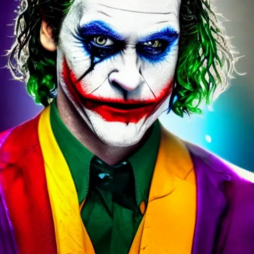 photorealistic image of joaquim phoenix as the joker soaked in w ...