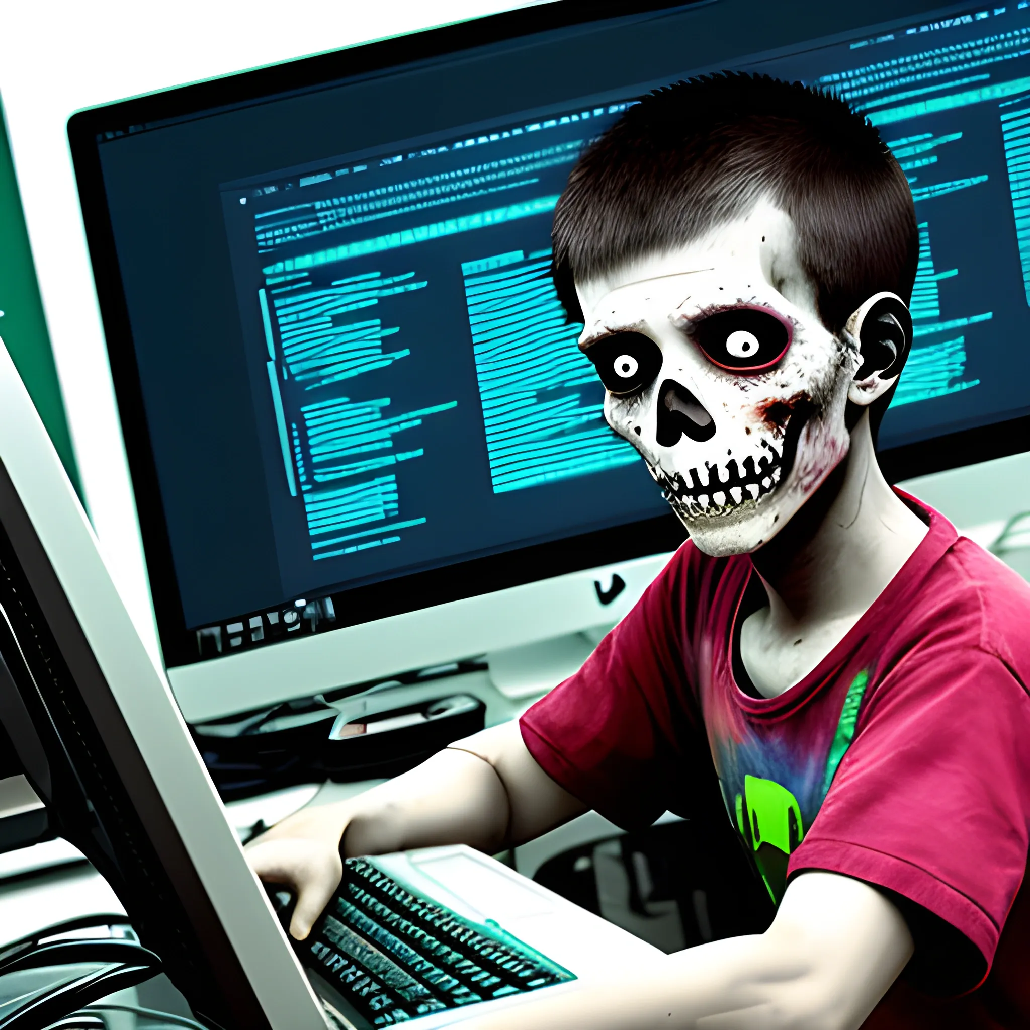 estudiante zombi en curso de computación , Trippy