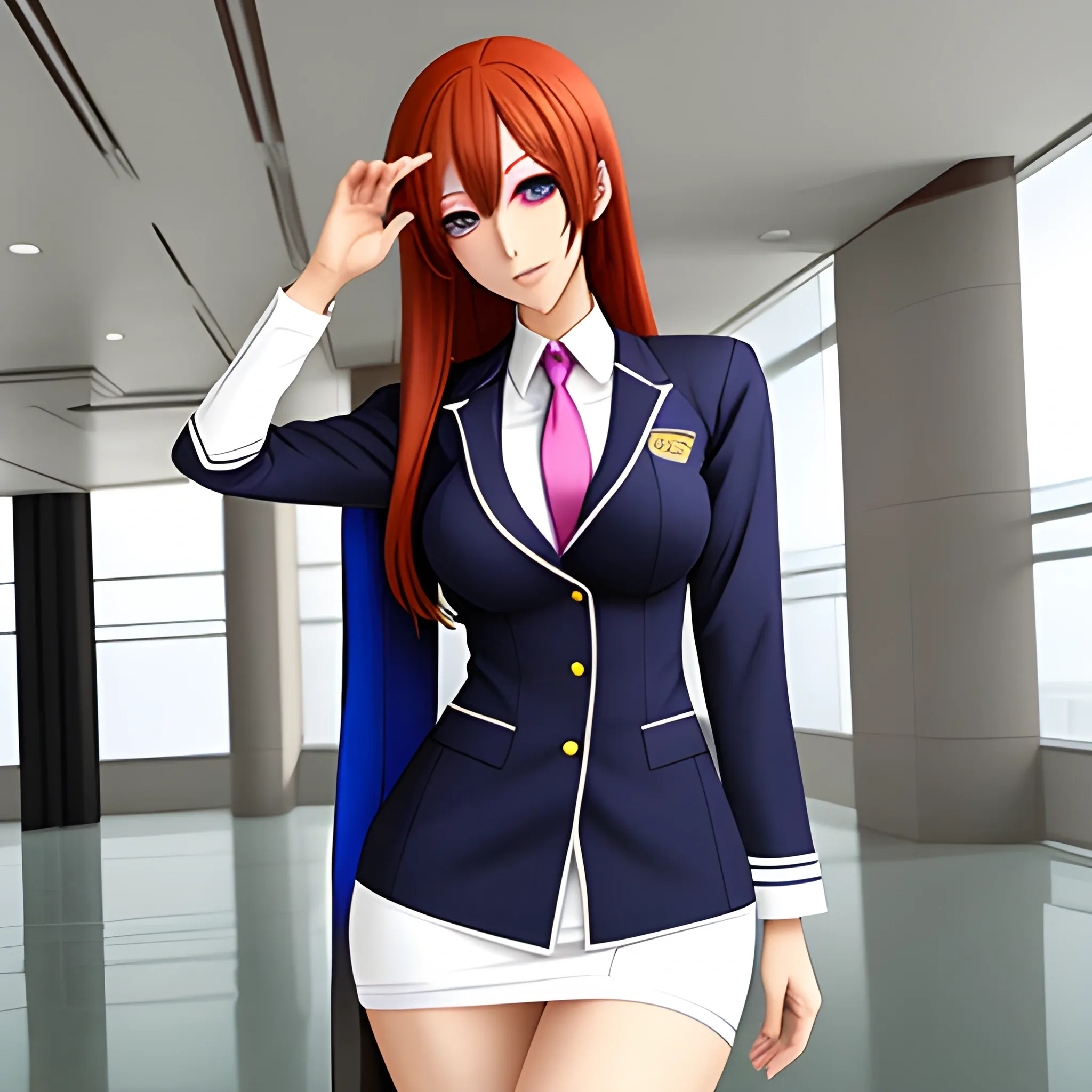 Anime girl, ultra realistic, school uniform - Arthub.ai