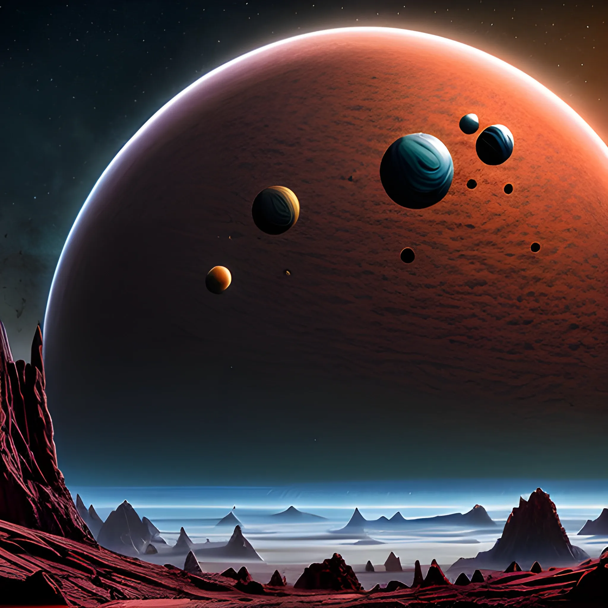 Alien planet landscape