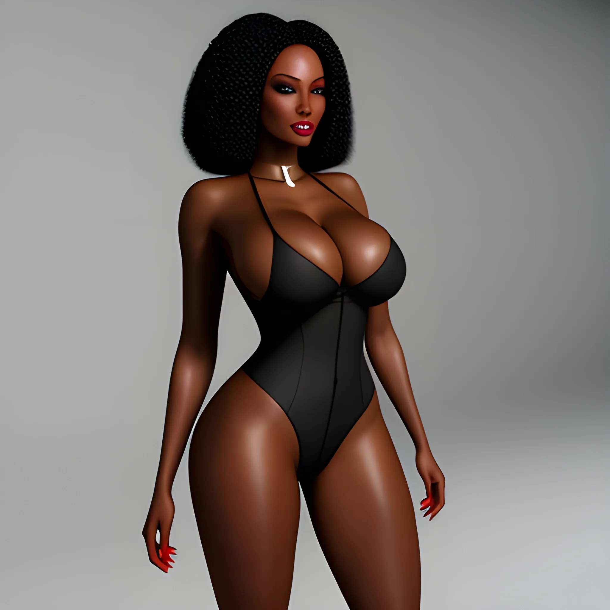 Sexy Black Girl 3D Arthub ai