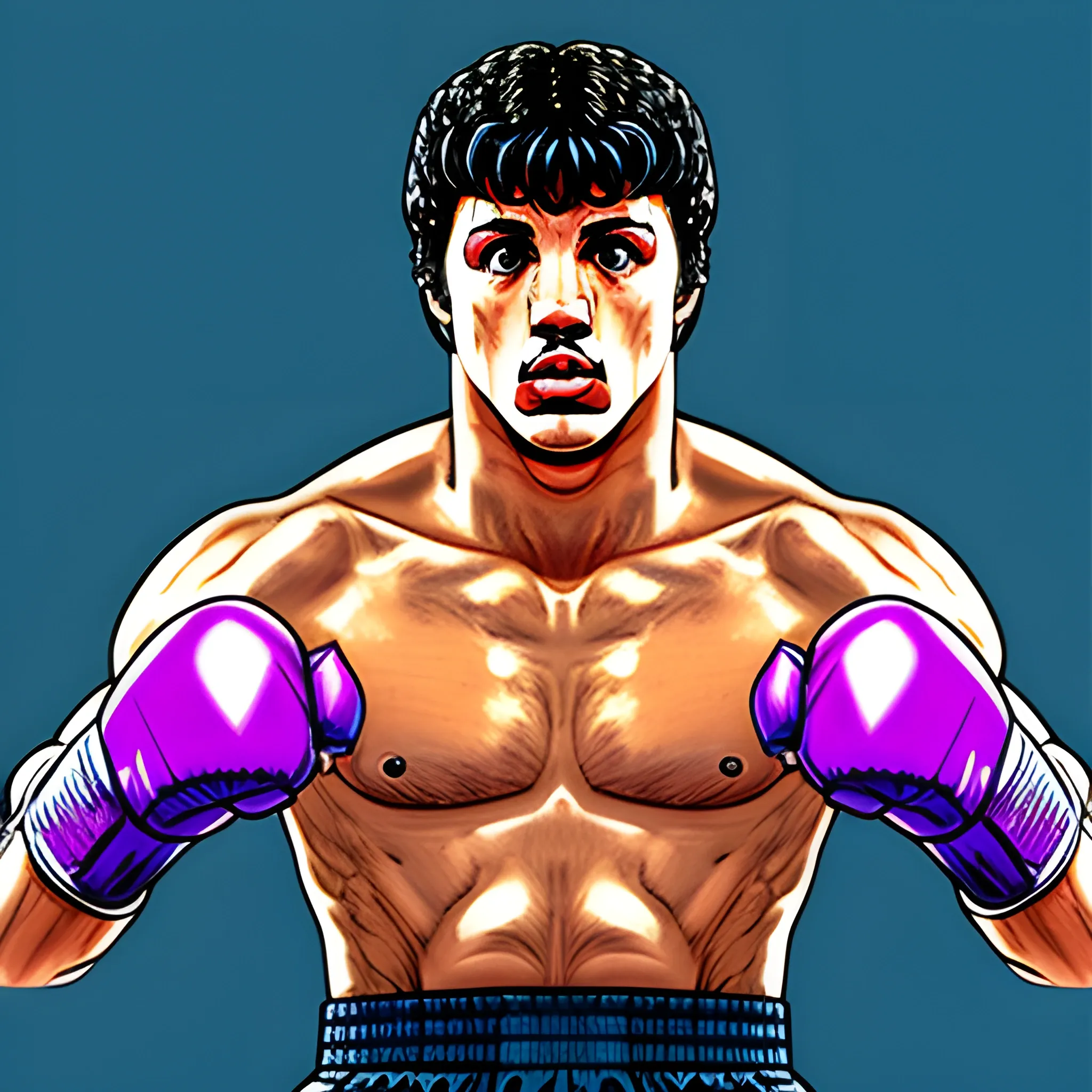 boxeador Rocky Balboa art,, Cartoon