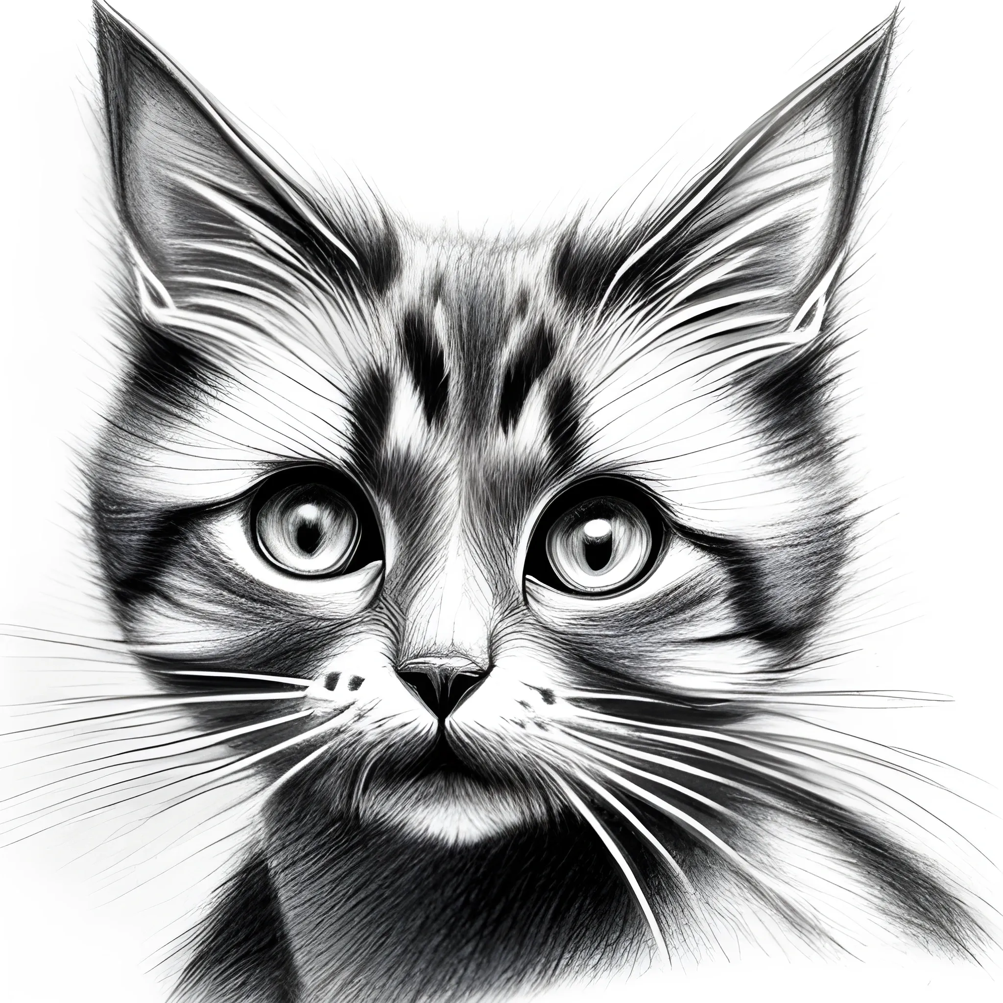 cat image, Pencil Sketch - Arthub.ai