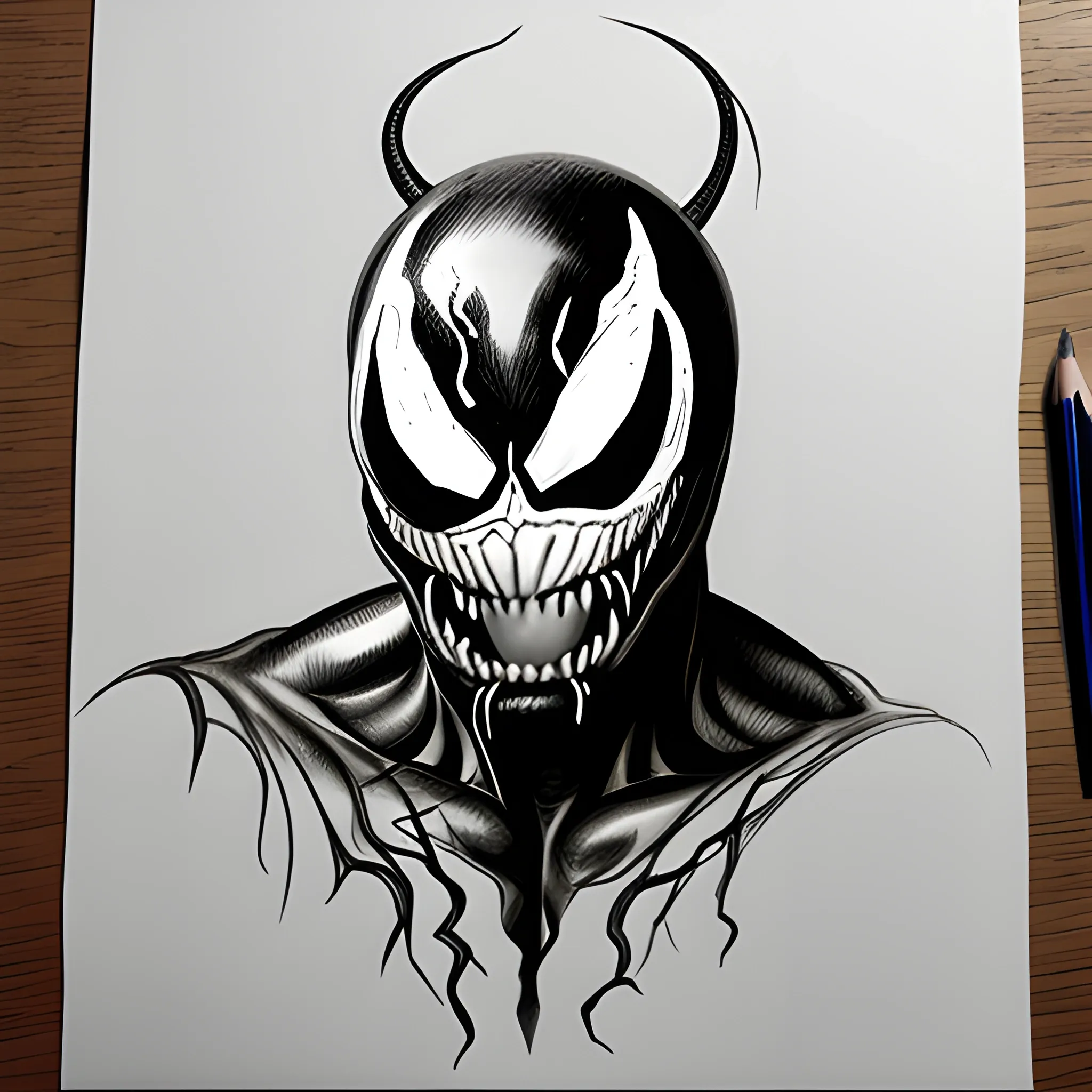 Venom  Pencil Sketch by NoonYezArt on DeviantArt