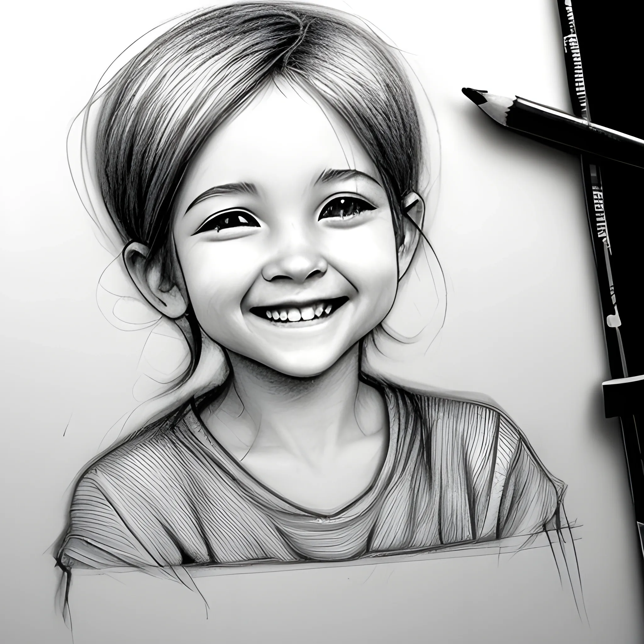 , Pencil Sketch people hapiness