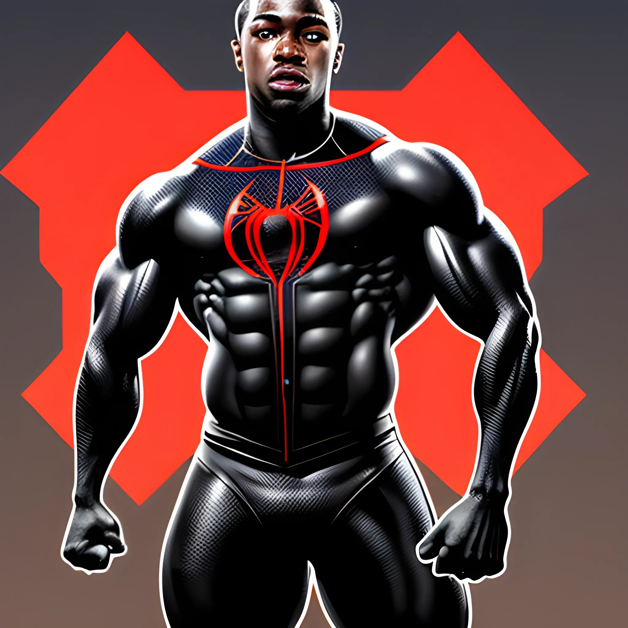 miles morales male bodybuilder gym
