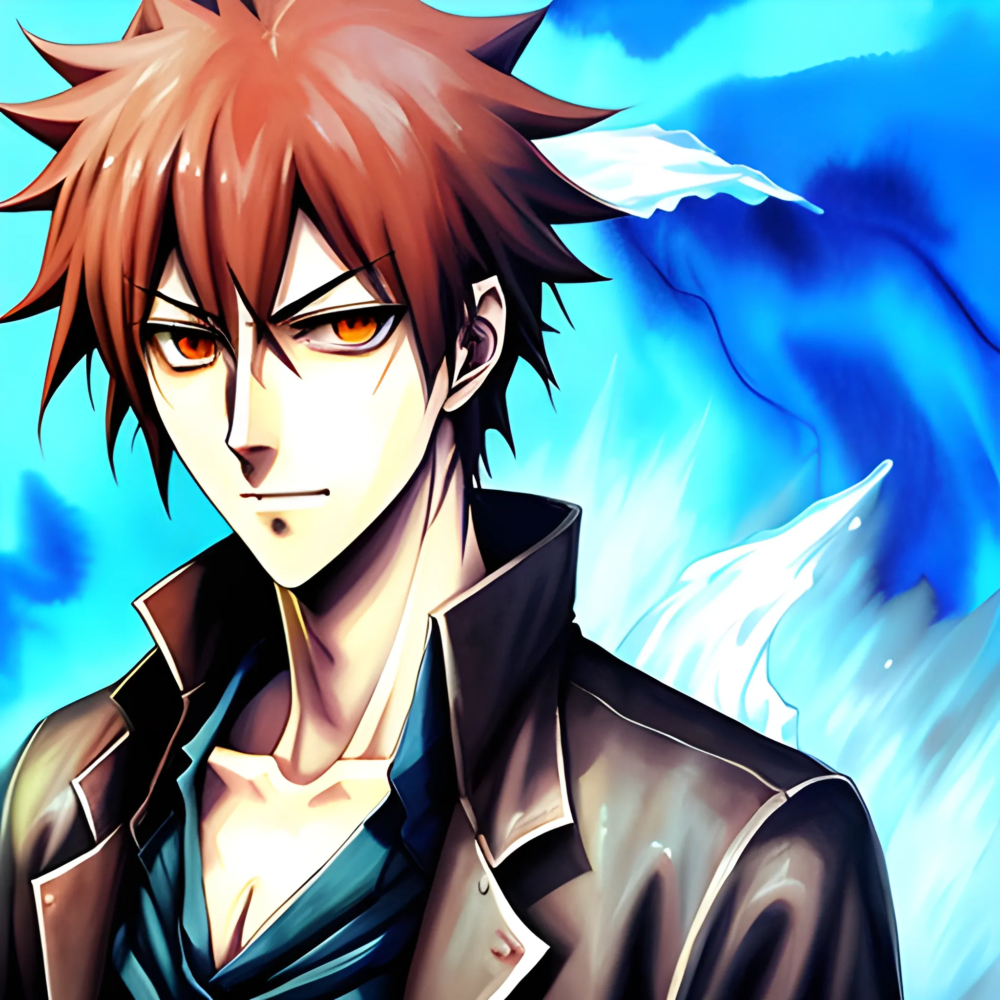 Generate a Young Male Character based on Steins;gate visual  novel Art Style, Oil Painting, Water Color