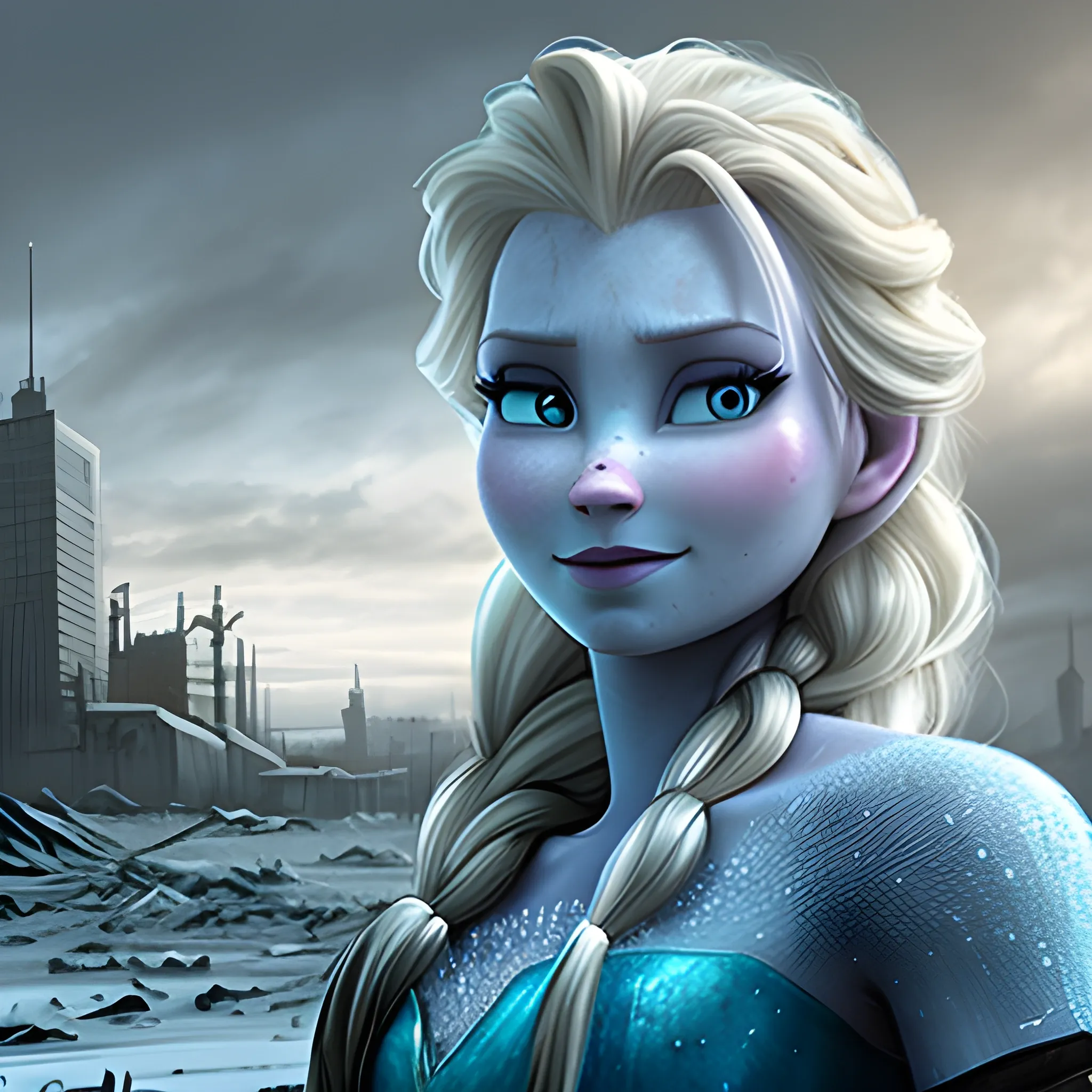 Elsa in post-apocalyptic world