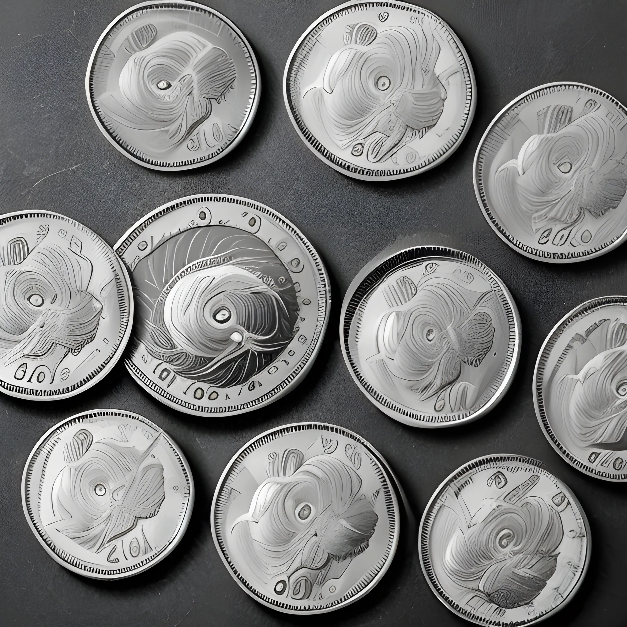 silver coins
