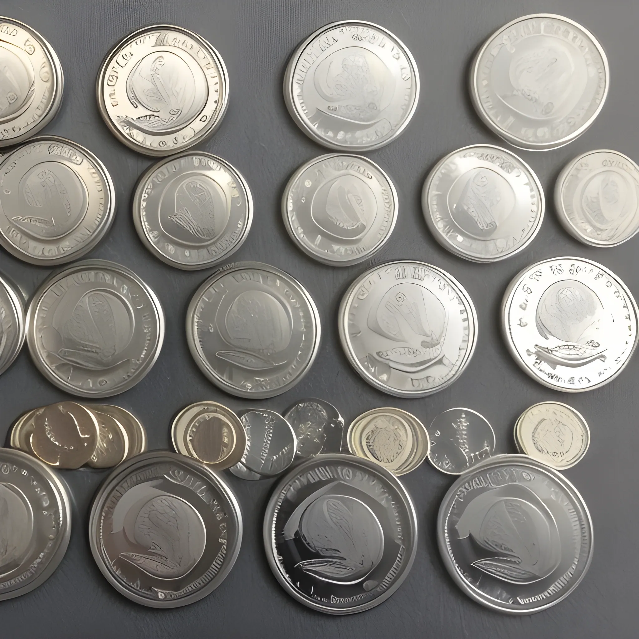 egale silver coins stacks lot 