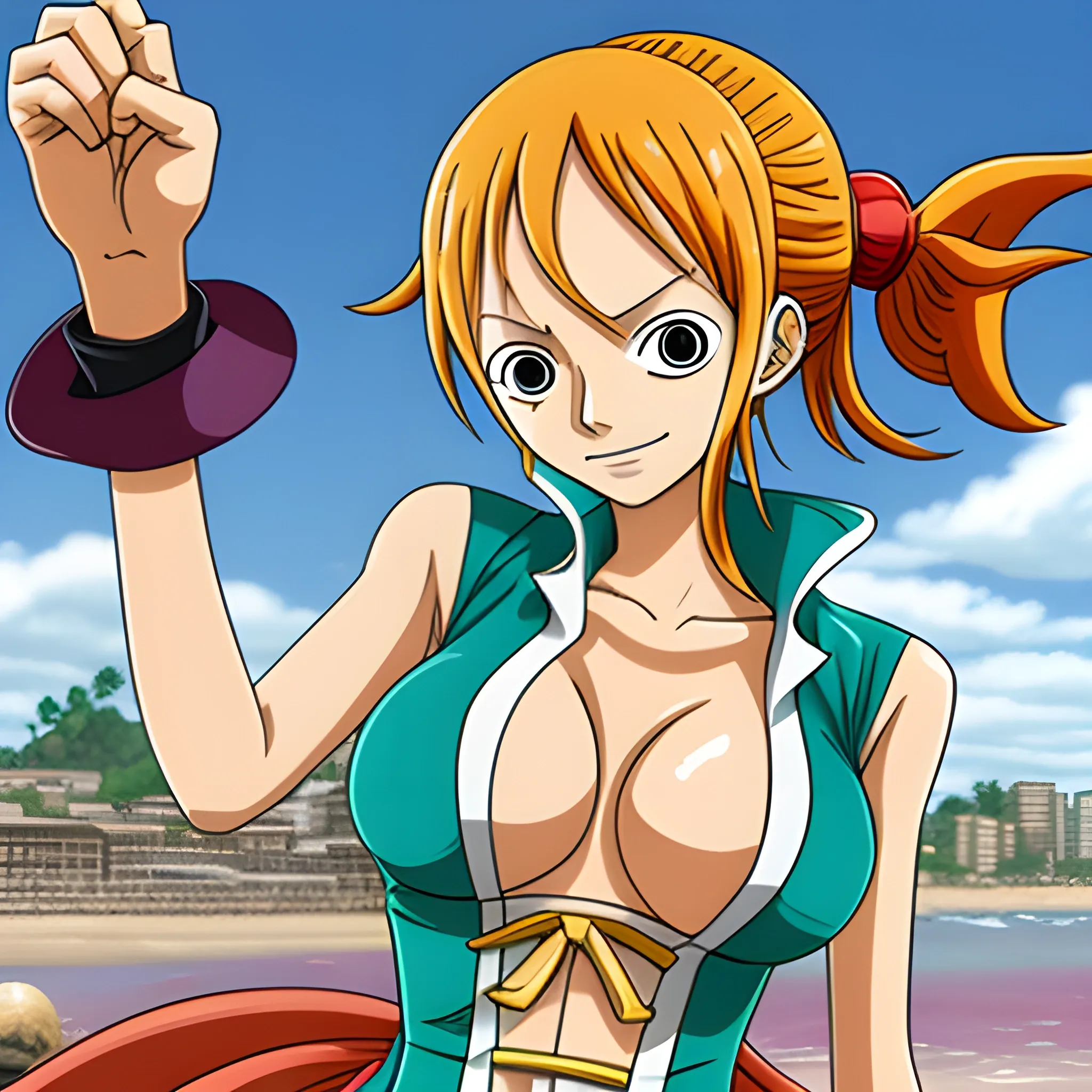 Nami from one piece
Bending
