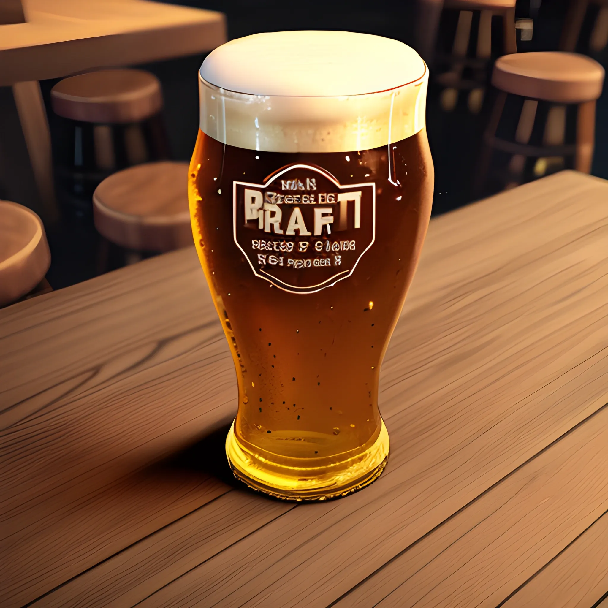 a pint of craft beer, malt, hops, realism, textures