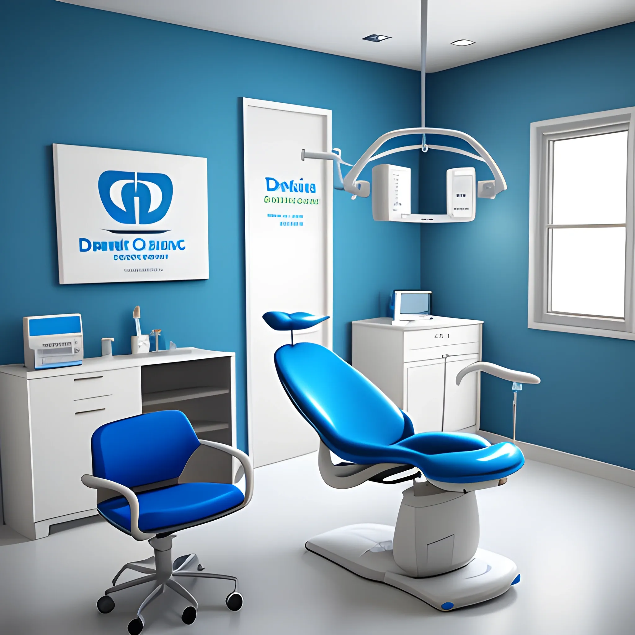 Dental clinic logo, 3D