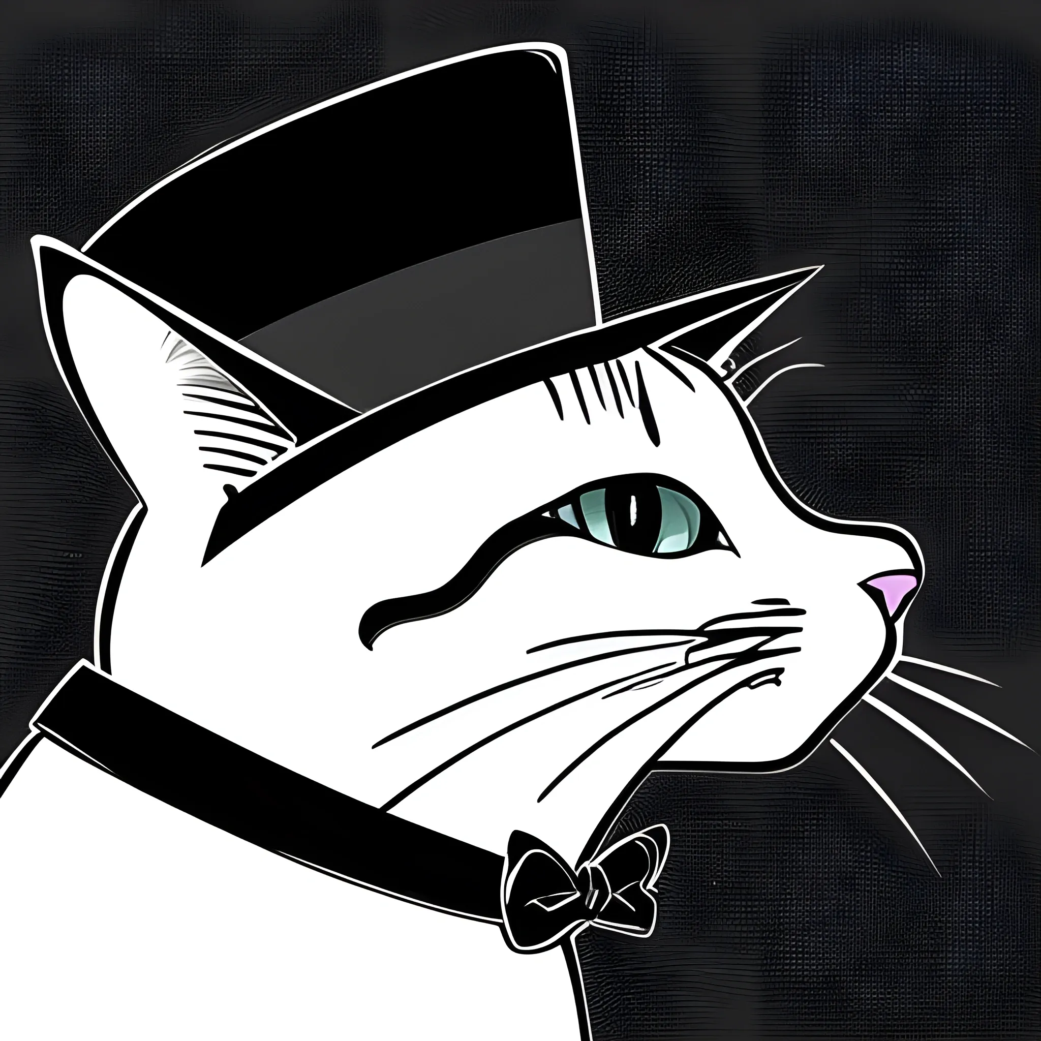 a cat wearing hat, Cartoon, profile picture