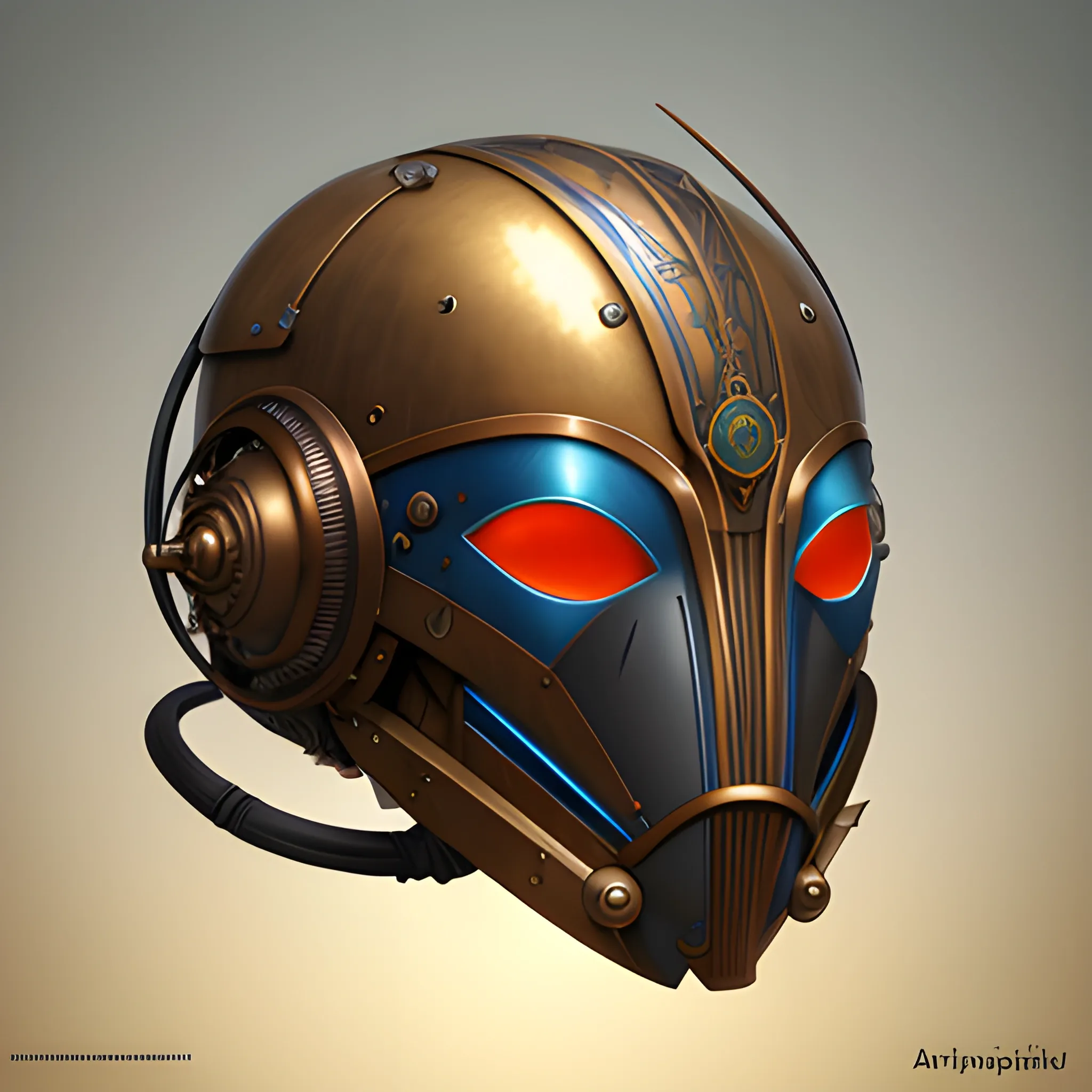 steampunk helmet fantasy art mask robot ninja stylized digital illustration sharp focus, elegant intricate digital painting artstation concept art global illumination ray tracing advanced technology chaykin howard and campionpascale and cooke darwyn and davis jack 