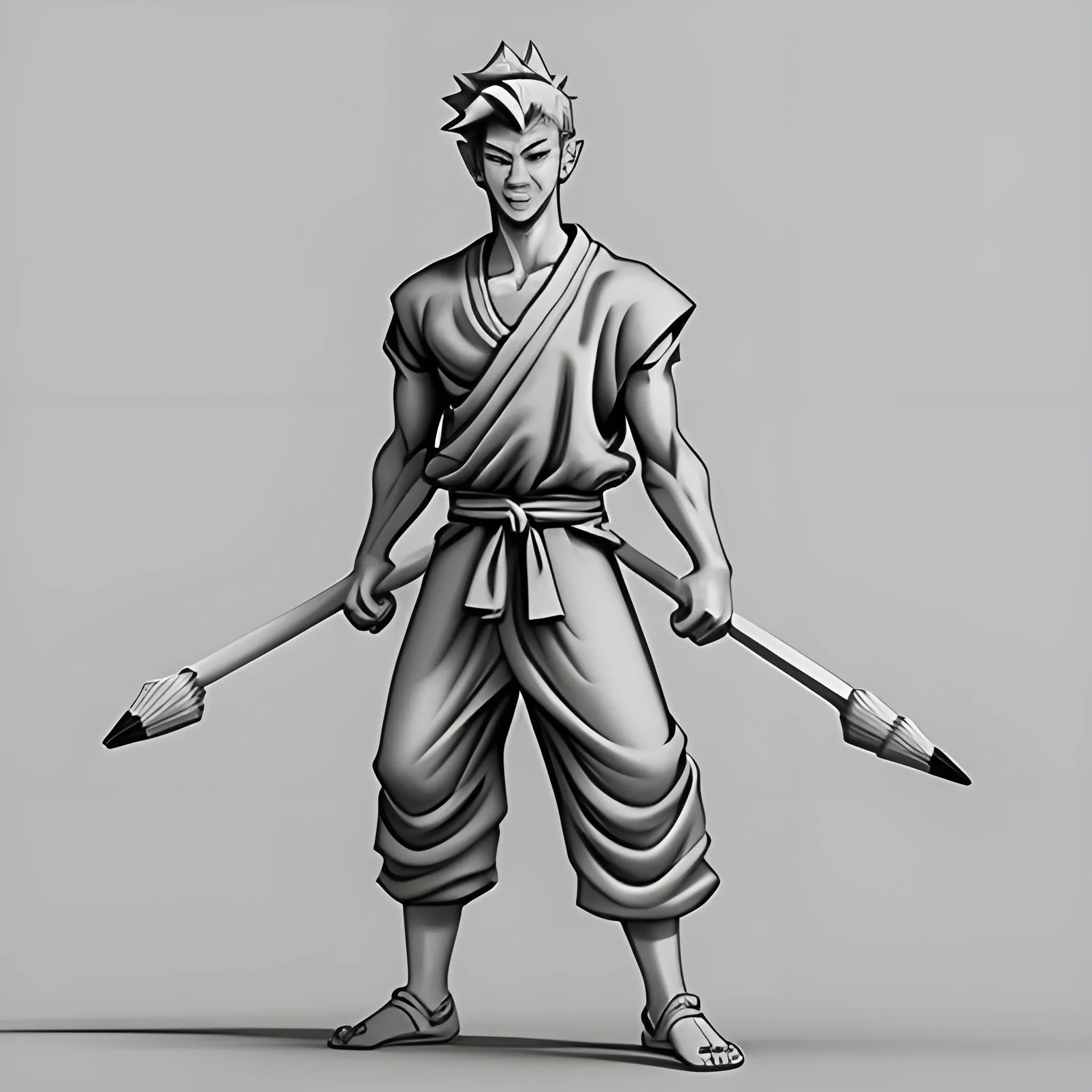 , Cartoon, 3D, Pencil Sketch sangoku