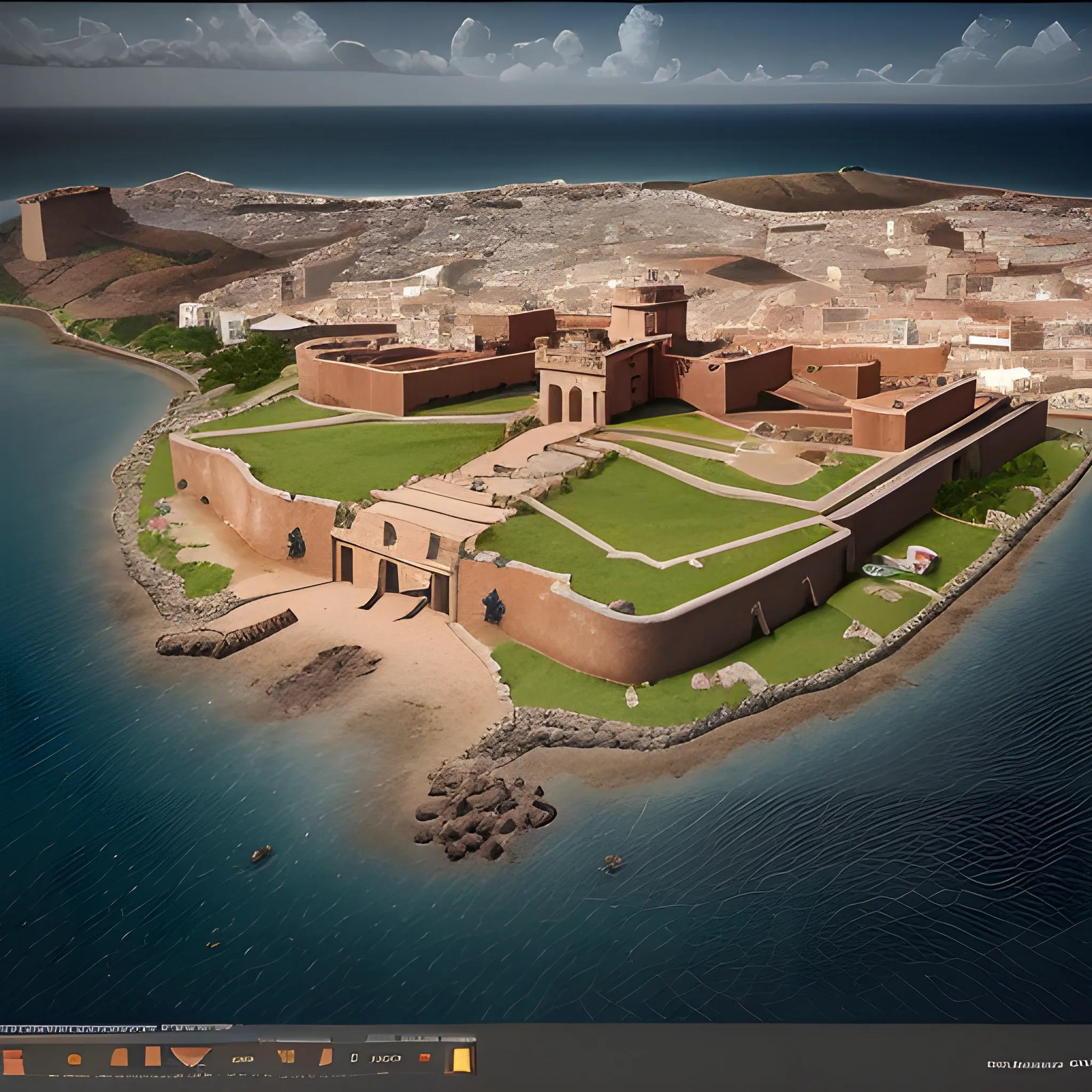 Create a view of san felipe del morro fort san juan puerto rico in the year 1600 ac, san juan bay view, spanish war galeon, cannonry ready to shot, realistic, lights on inside, light cinematic, volumetric, realistic, cinematic lighting, ray tracing, unreal engine 5, octane render, hyper realistic, 8 k , spanish colony