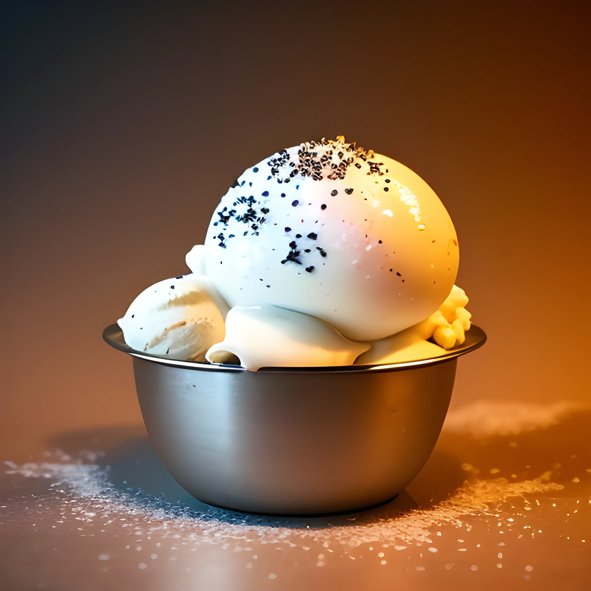 artisan ice cream, highly detailed, food photography, netflix chef's table, modern, molecular gastronomy