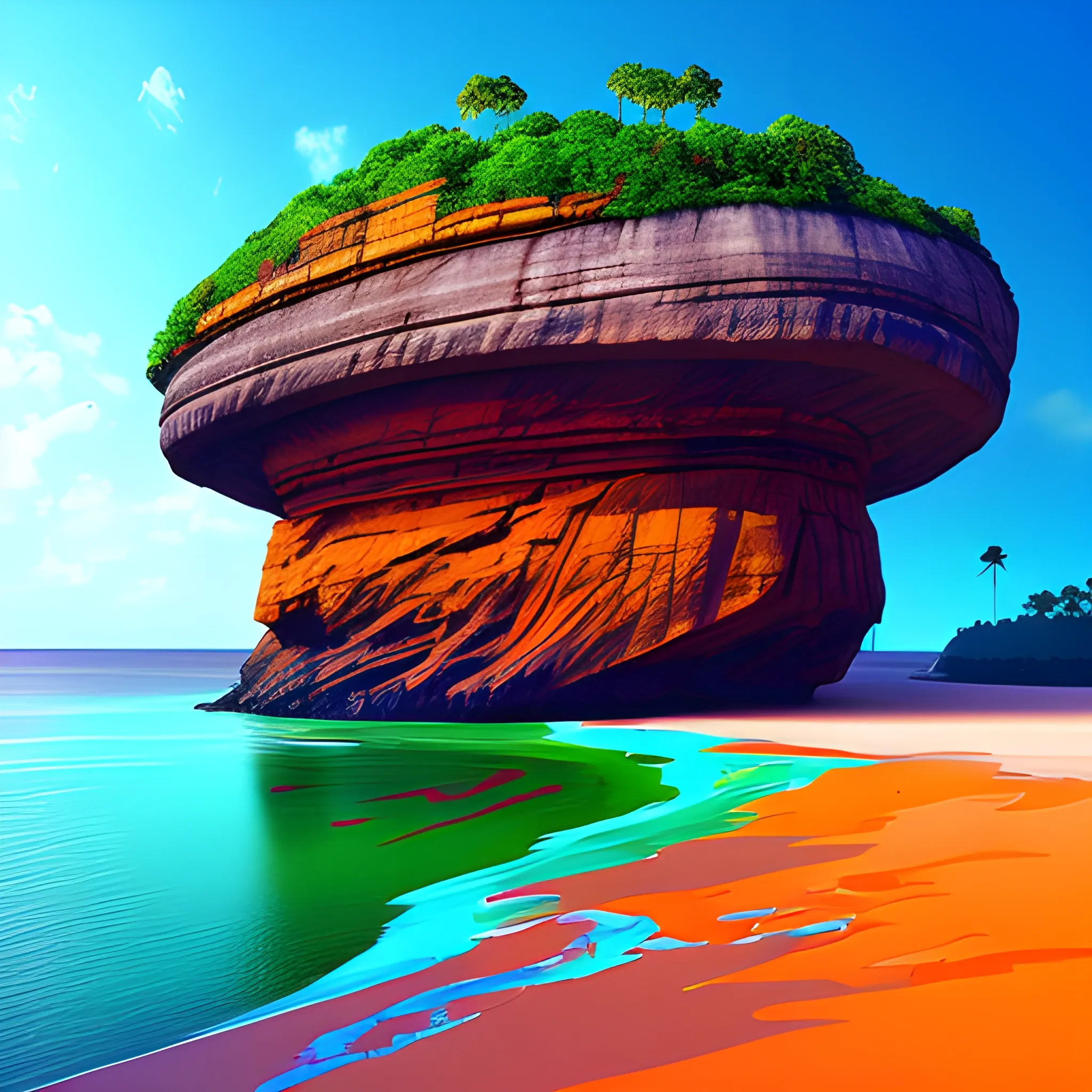 sri lanka, seegiriya rock,  colourful paint, , concept art, 8k resolution