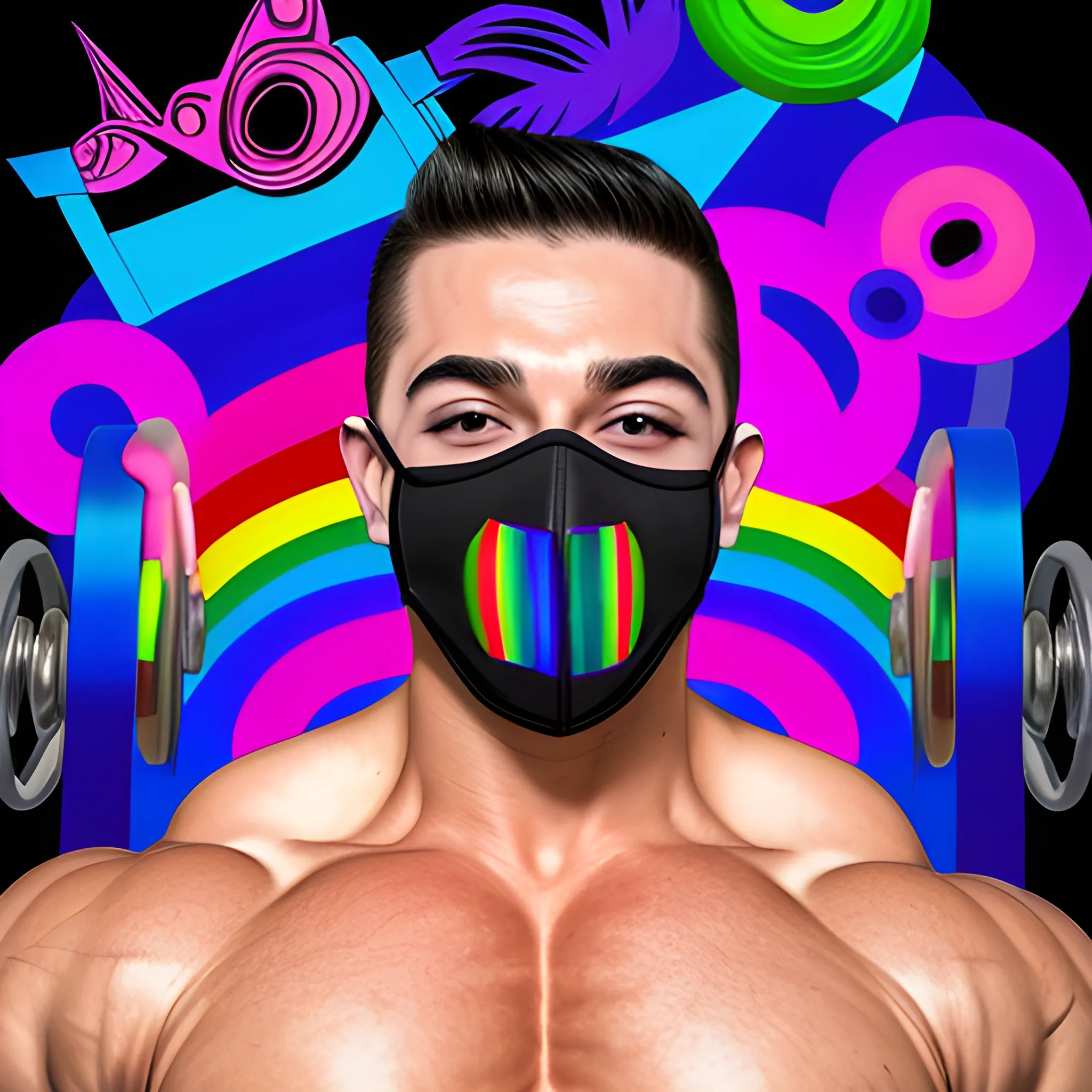 muscle,mask,gay, Trippy