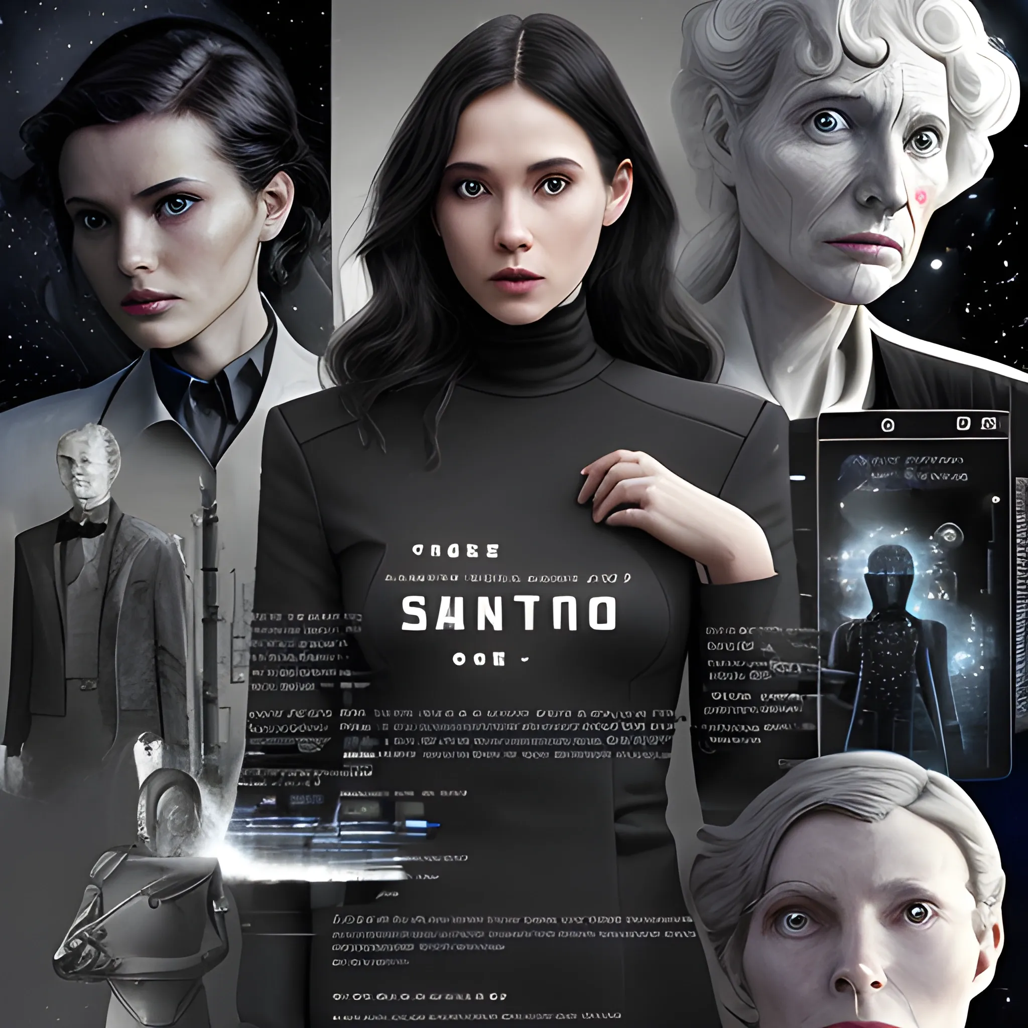 Science fiction, a sense of technology, cross-border e-commerce, gray and black tones, and a sense of movie sophistication