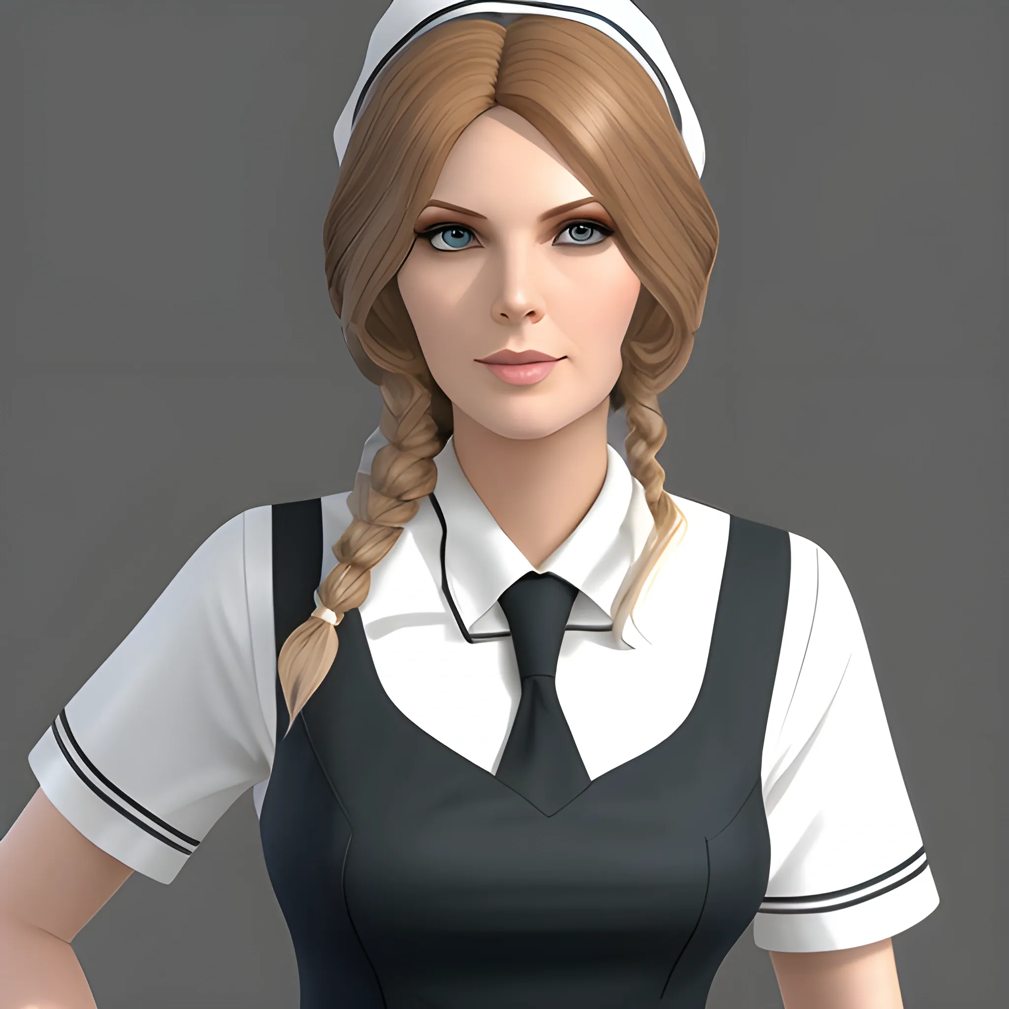 delta in maid suit