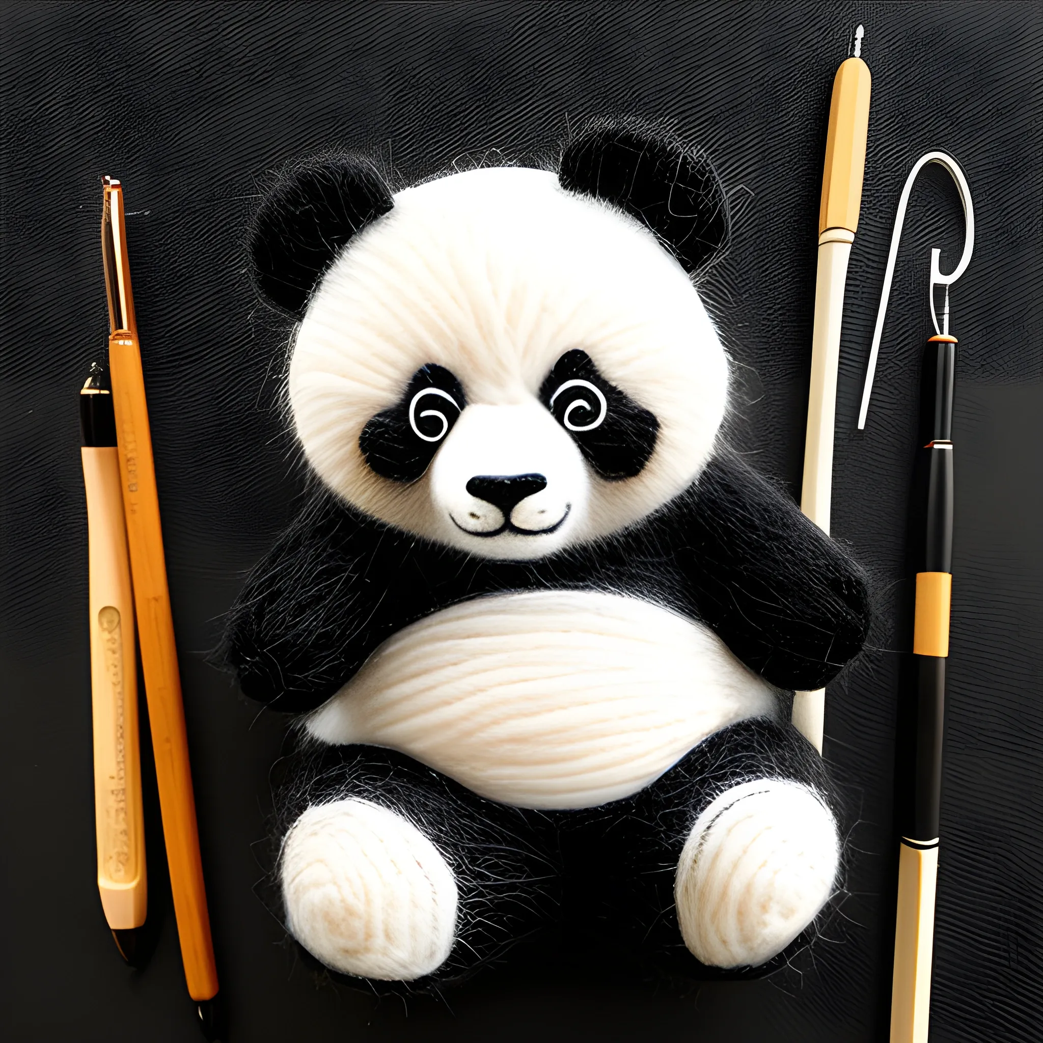 panda, Fiber Art style