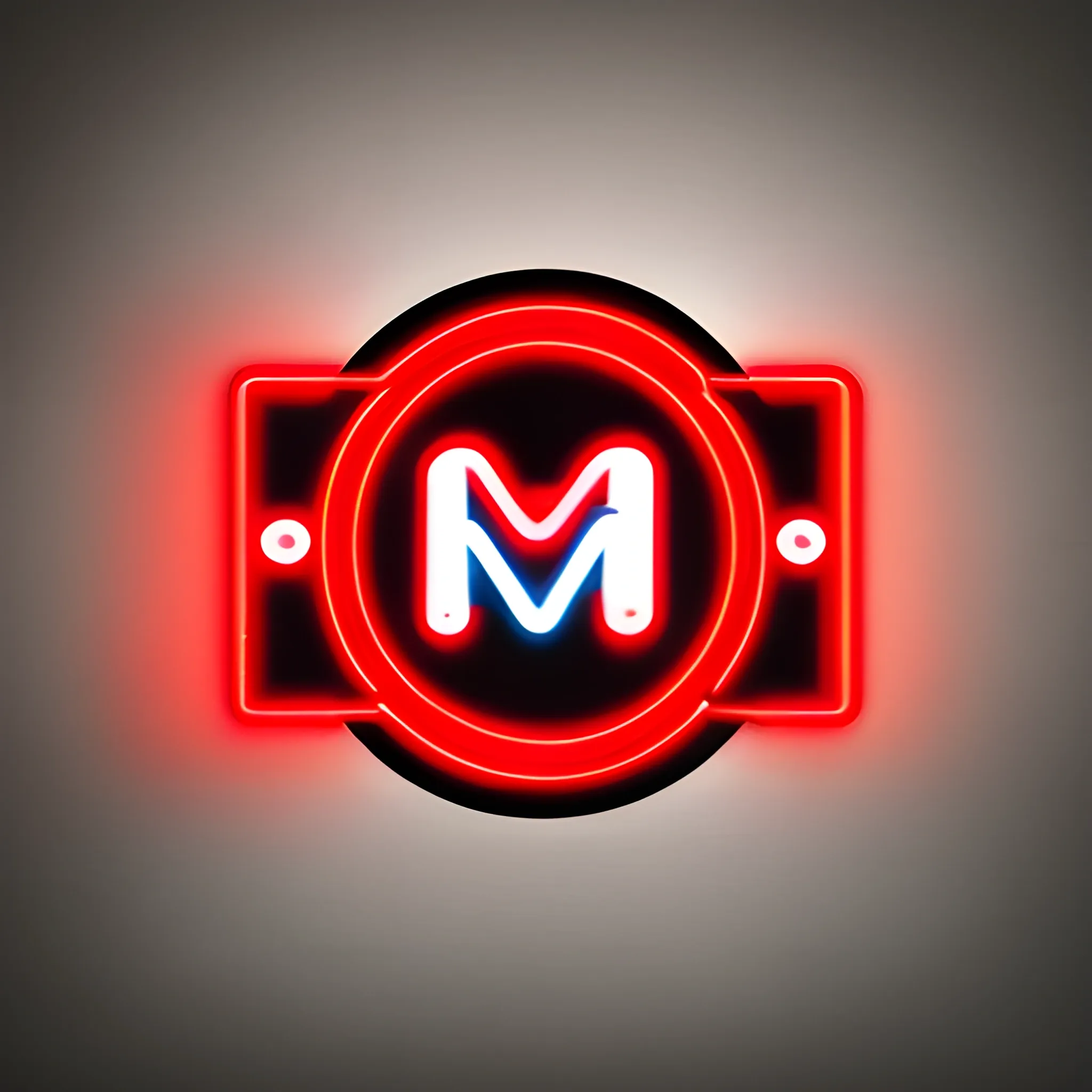 monograma red neon logo