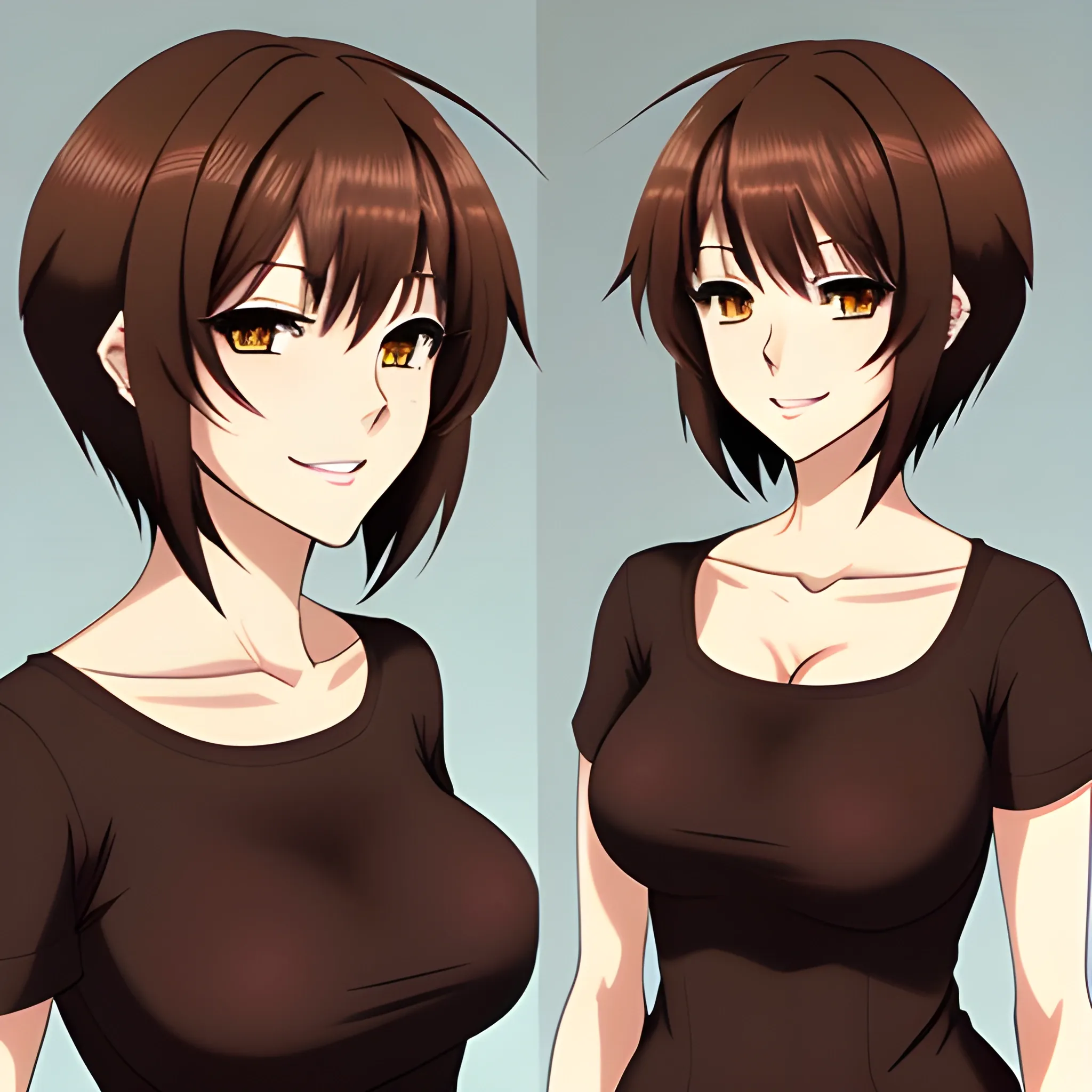 Anime Catgirl Cute Short Hair Brown Hair 21 Years Old Arthub ai
