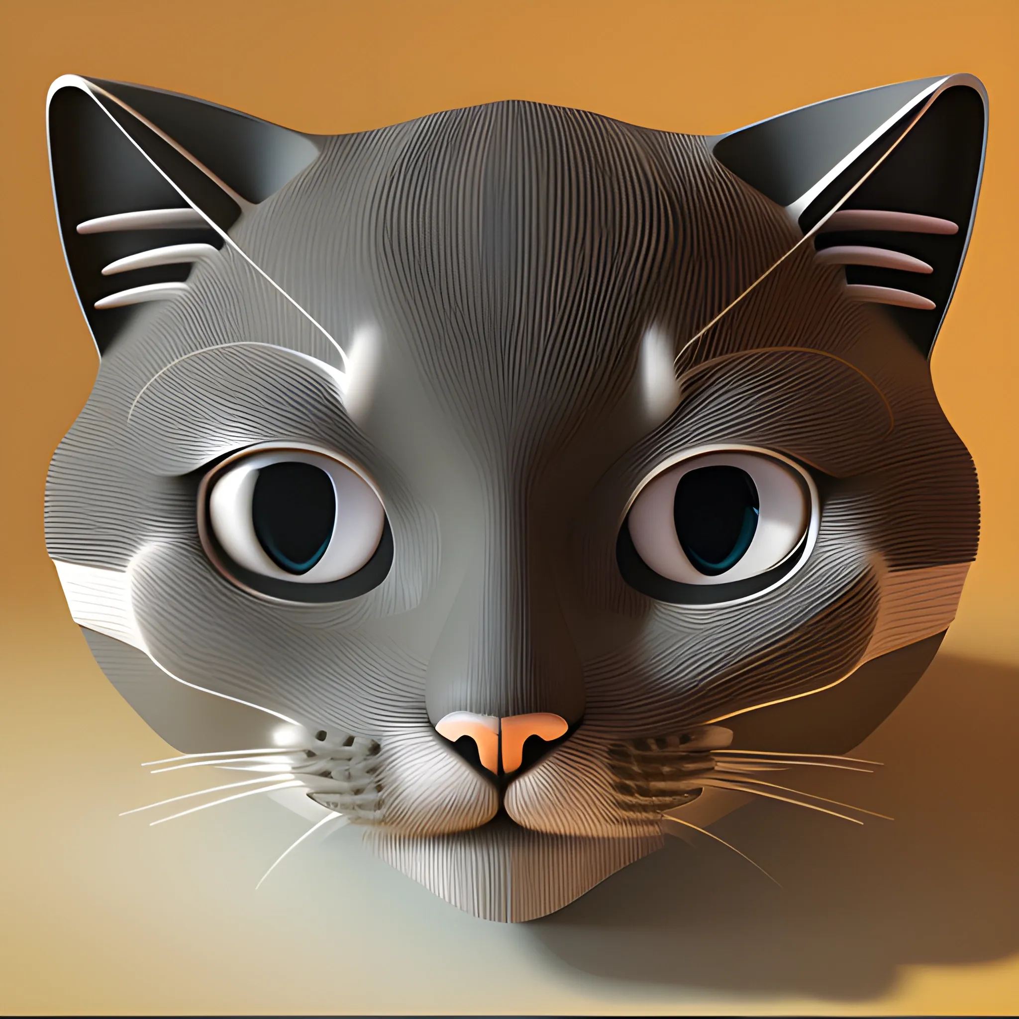 , 3D cat
