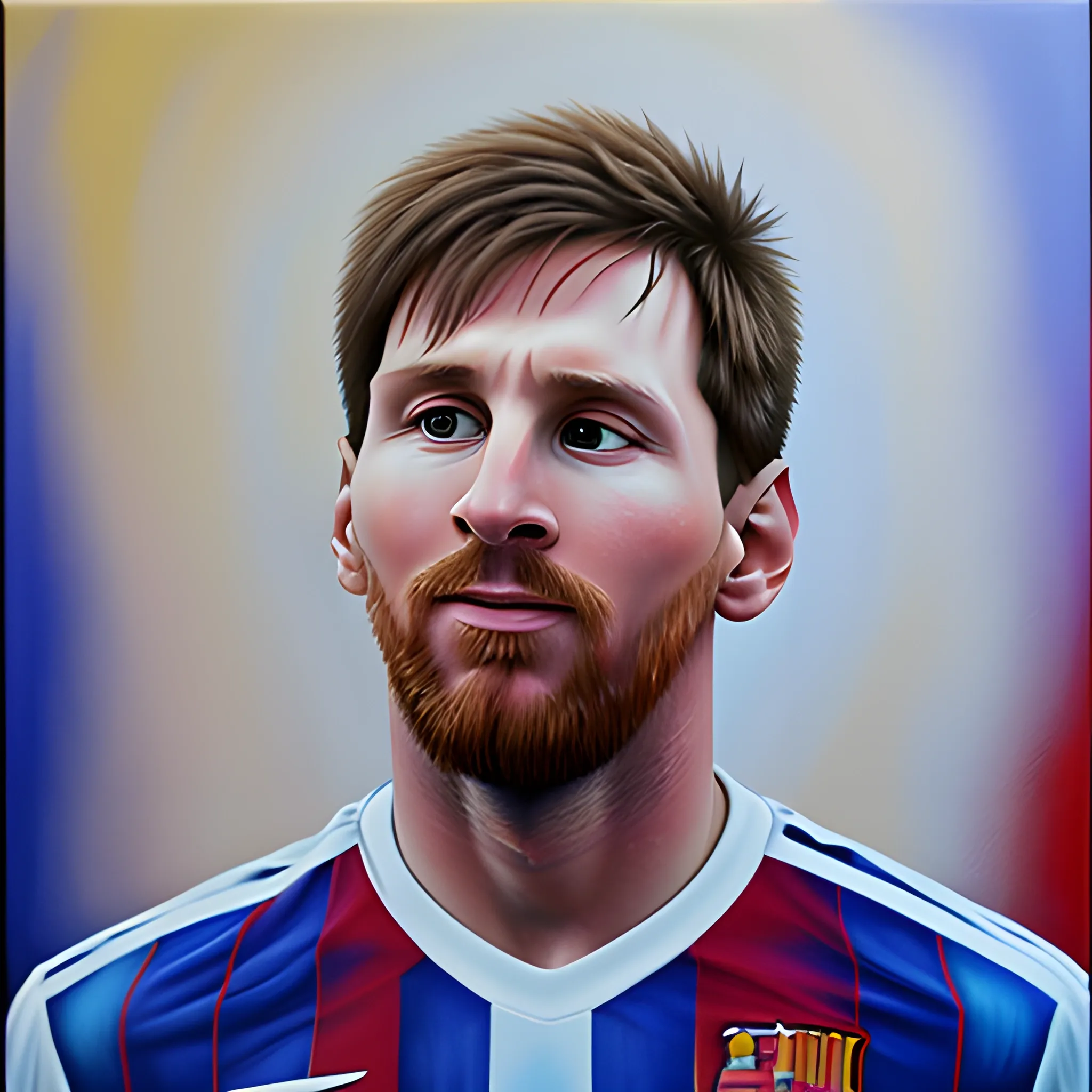 Messi, Oil Painting