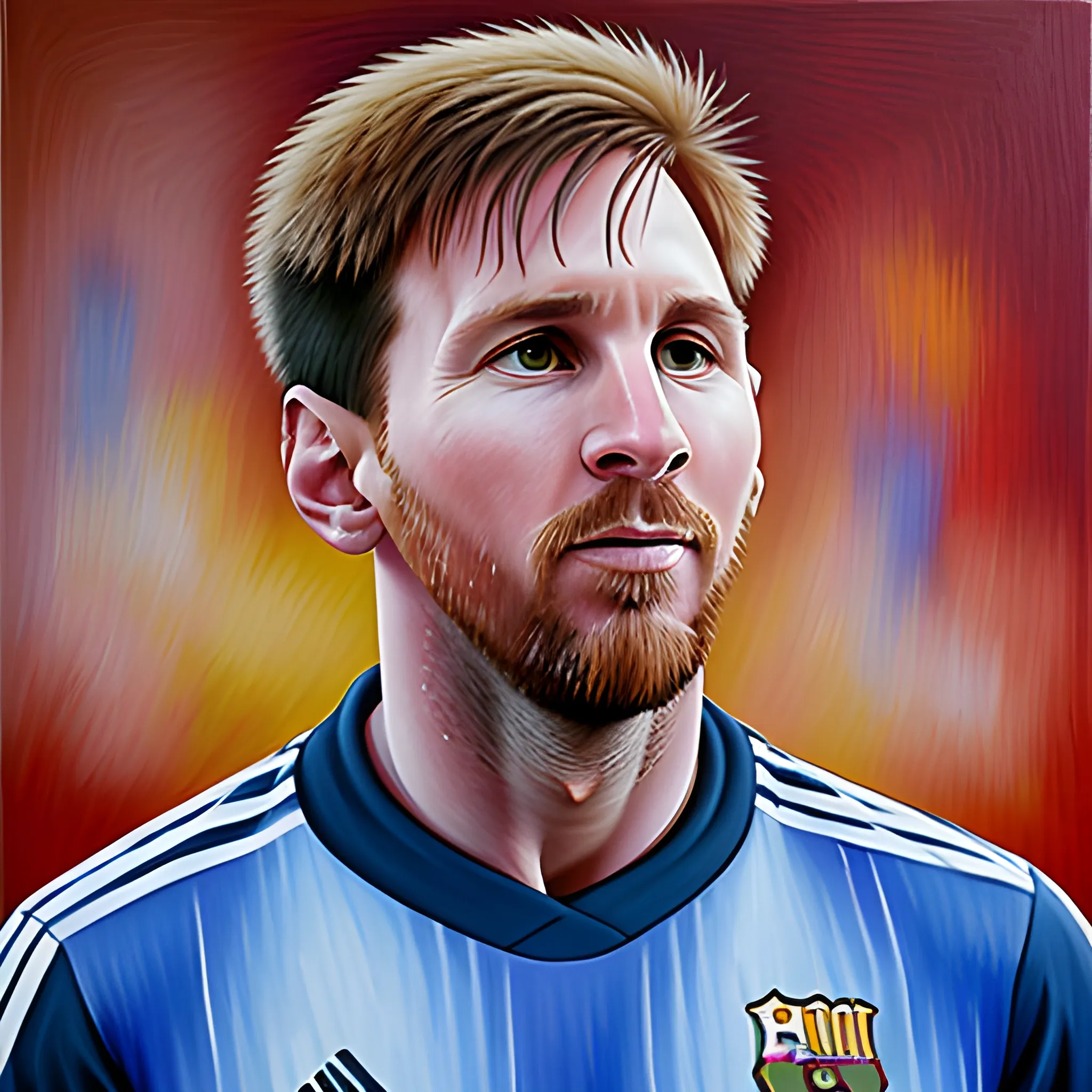 Messi, Oil Painting