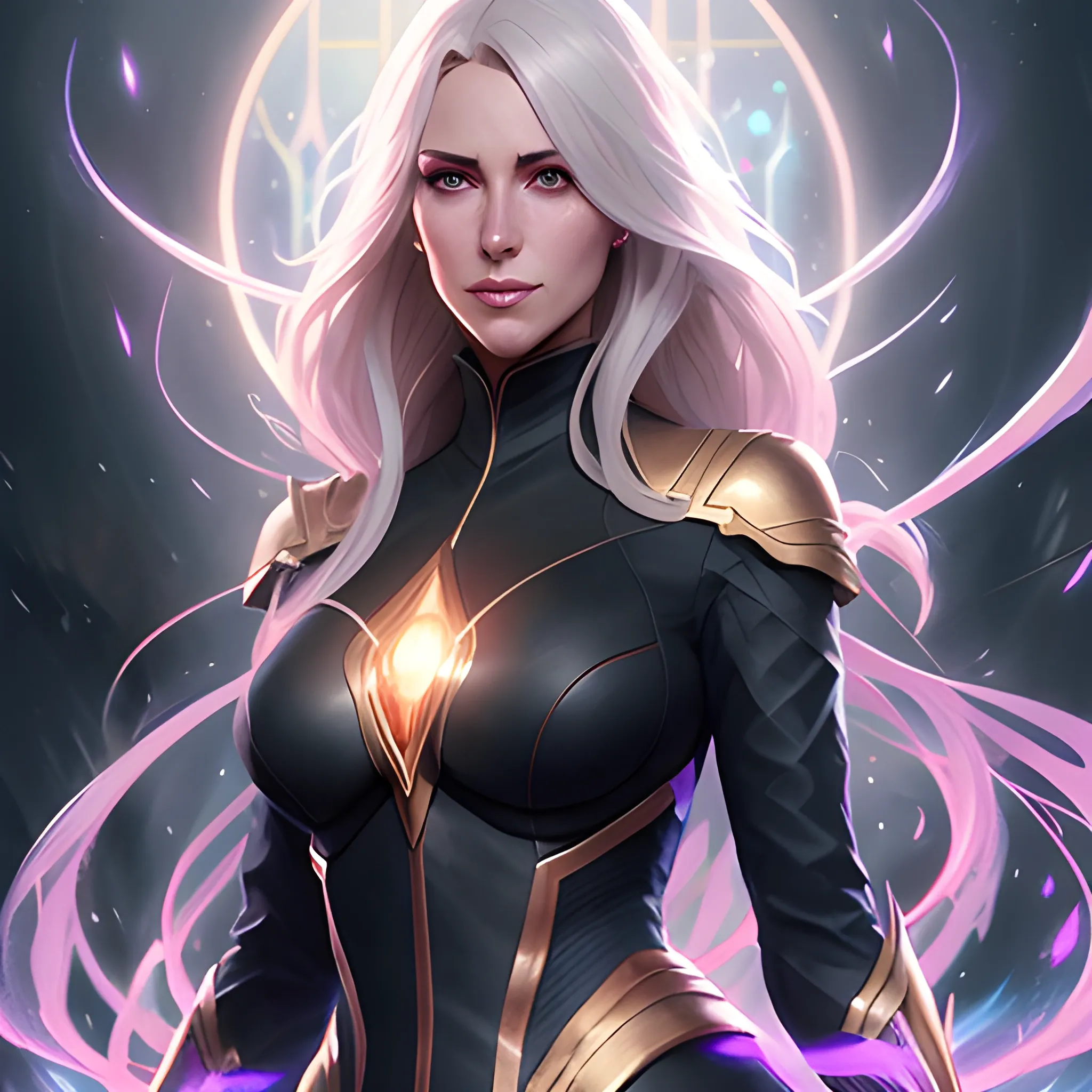 realistic portrait of a innocent young teen girl, d&d magic fantasy, dark magical school student uniform, light hair, casting a bright large-scale magical spell around herself, overflowing energy, highly detailed, digital painting, trending on artstation, pixiv, concept art, sharp focus, illustration, art by Ross Tran and Greg Rutkowski and Walt Disney animation