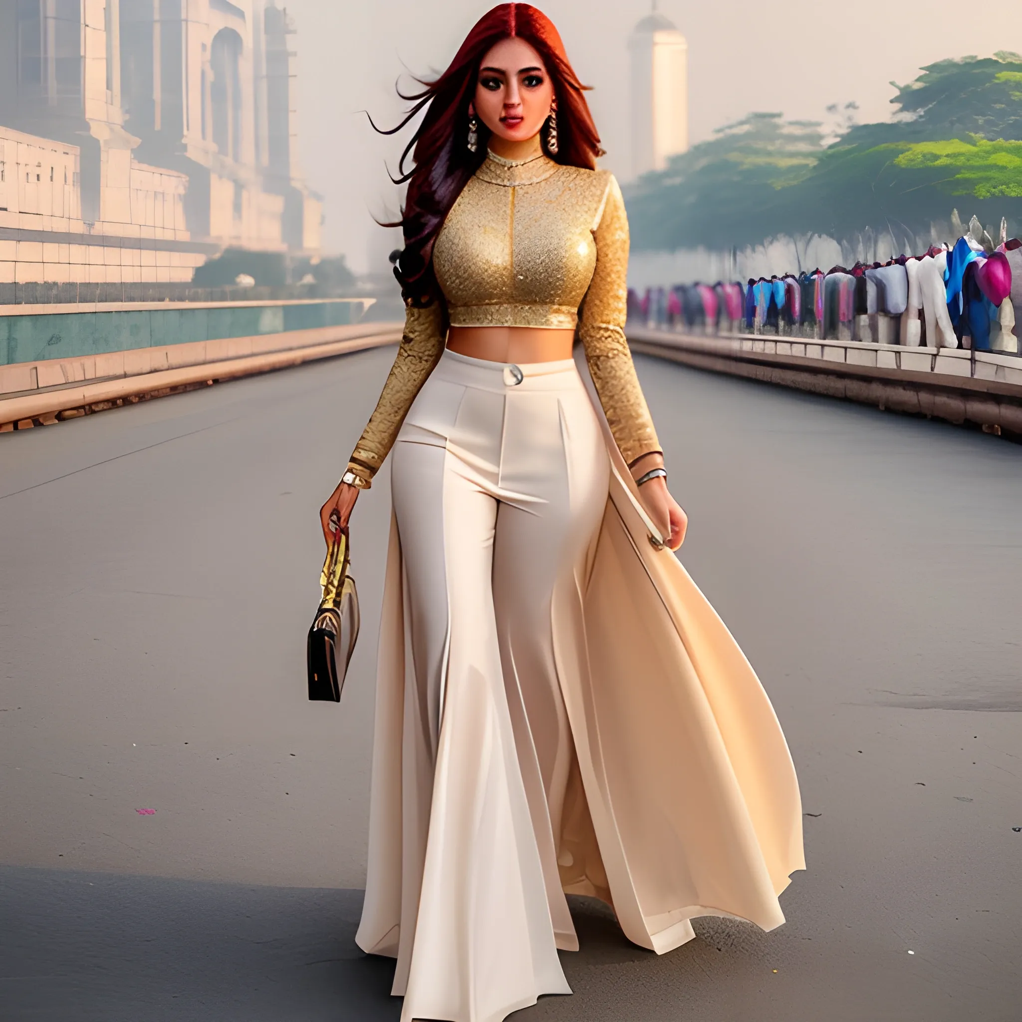 Beautiful Girl India Student 18 Years Old Light colored Stra 