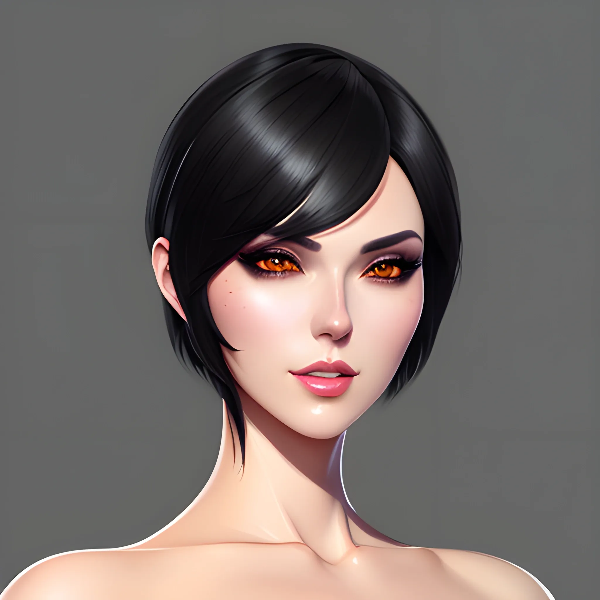 realistic portrait of a innocent young teen girl, d&d magic fantasy, Kawaii clothes, black short hair, Loli, highly detailed, digital painting, trending on artstation, pixiv, concept art, sharp focus, illustration, anime style