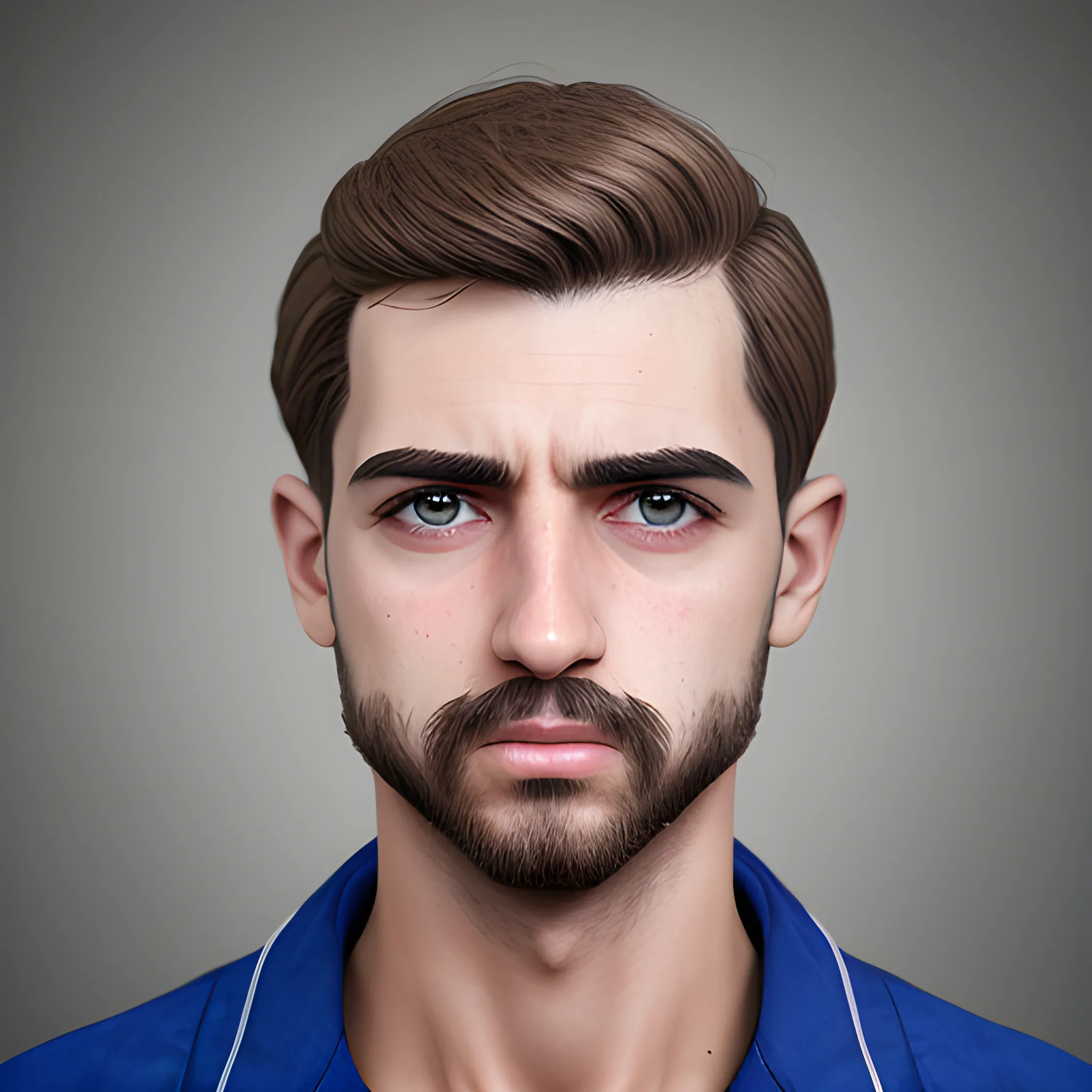 Retrato realista de un hombre de 27 años vestido con bata de laboratorio, anteojos, gran detalle, ultrarealista, máxima resolución 4k