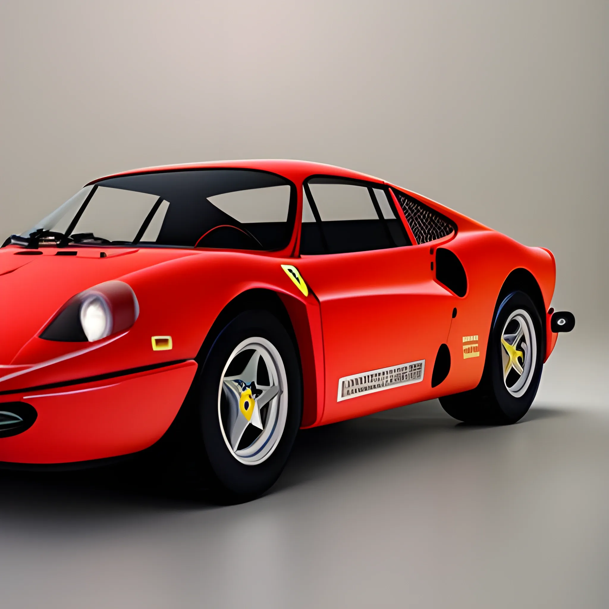 ((masterpiece:1.4, best quality)), ((masterpiece, best quality)),  (photo realistic:1.4), professional lighting, physically-based rendering,((ferrari dino 246)),red car,running 