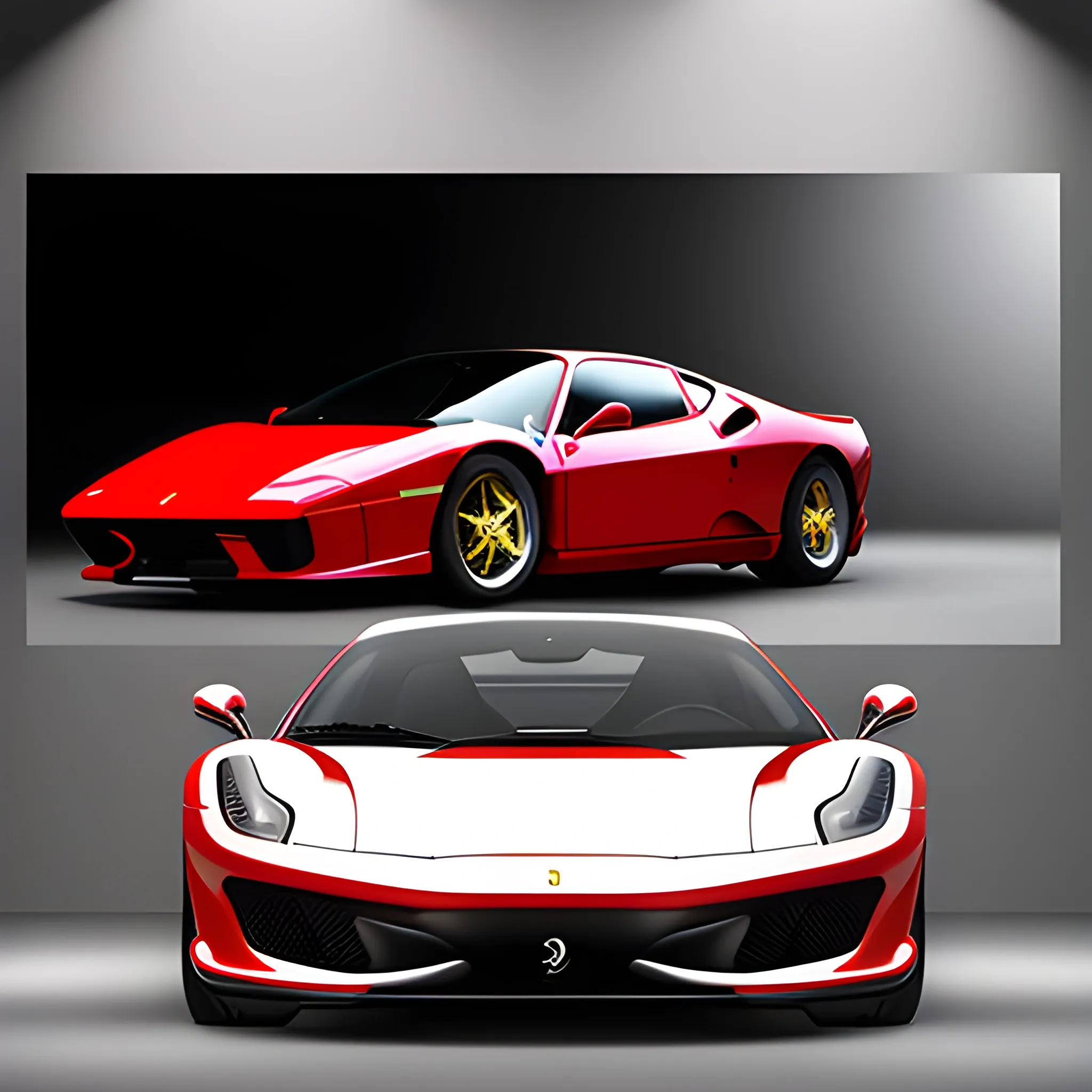 ((masterpiece:1.4, best quality)), ((masterpiece, best quality)),  (photo realistic:1.4), professional lighting, physically-based rendering,((ferrari dino 246)),red car,with beautiful girl